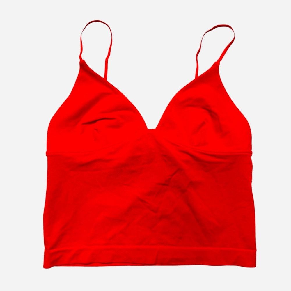 Free People New Free People Luna Tencel Triangle Red Cami Size M/L Size M / US 6-8 / IT 42-44 - 5 Thumbnail