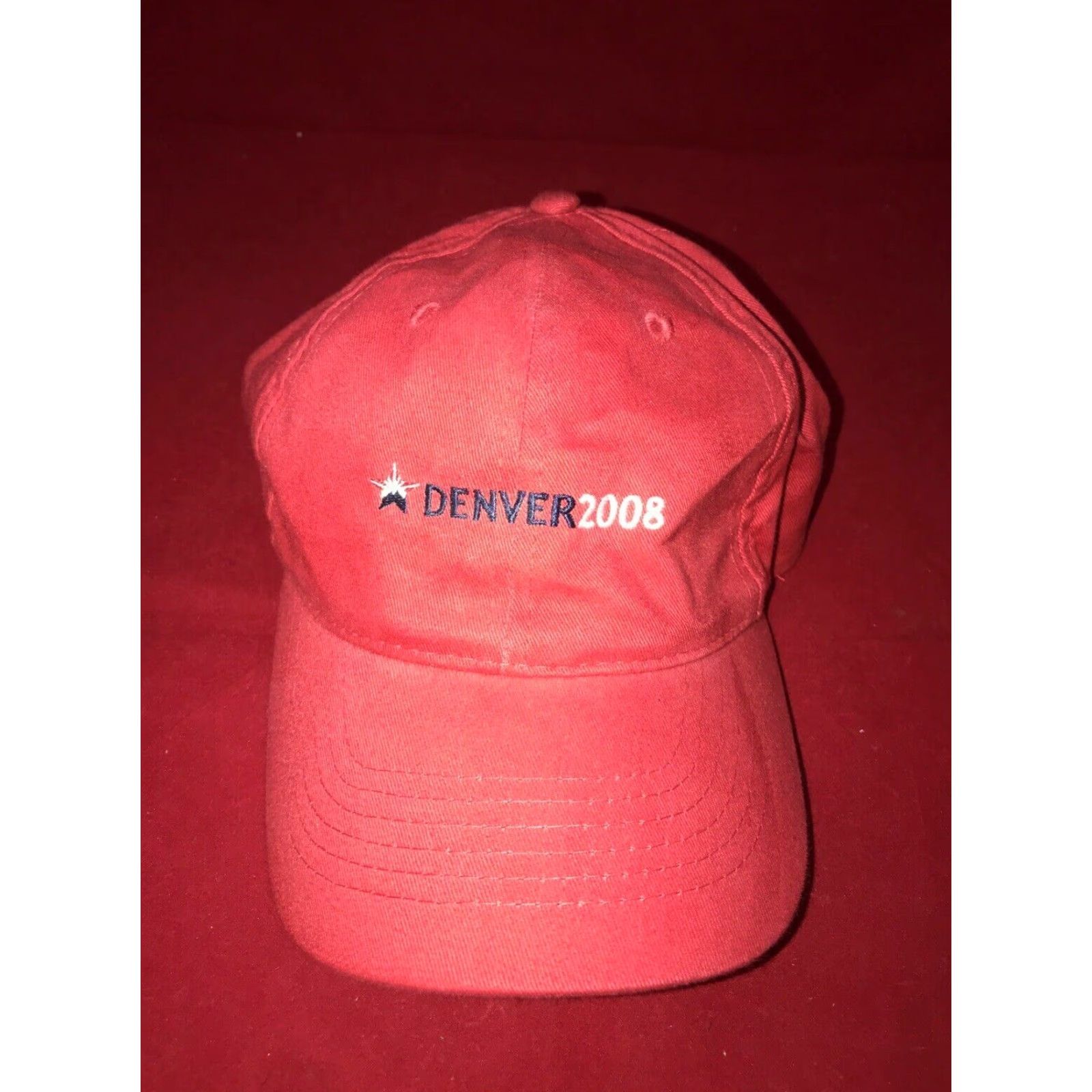 Vintage VINTAGE Democratic National Convention Hat Cap Denver Barrack Obama 2008 Red White Adjustable Men Baseball Trucker Ob ama Hat Mens 2008 Size ONE SIZE - 2 Thumbnail
