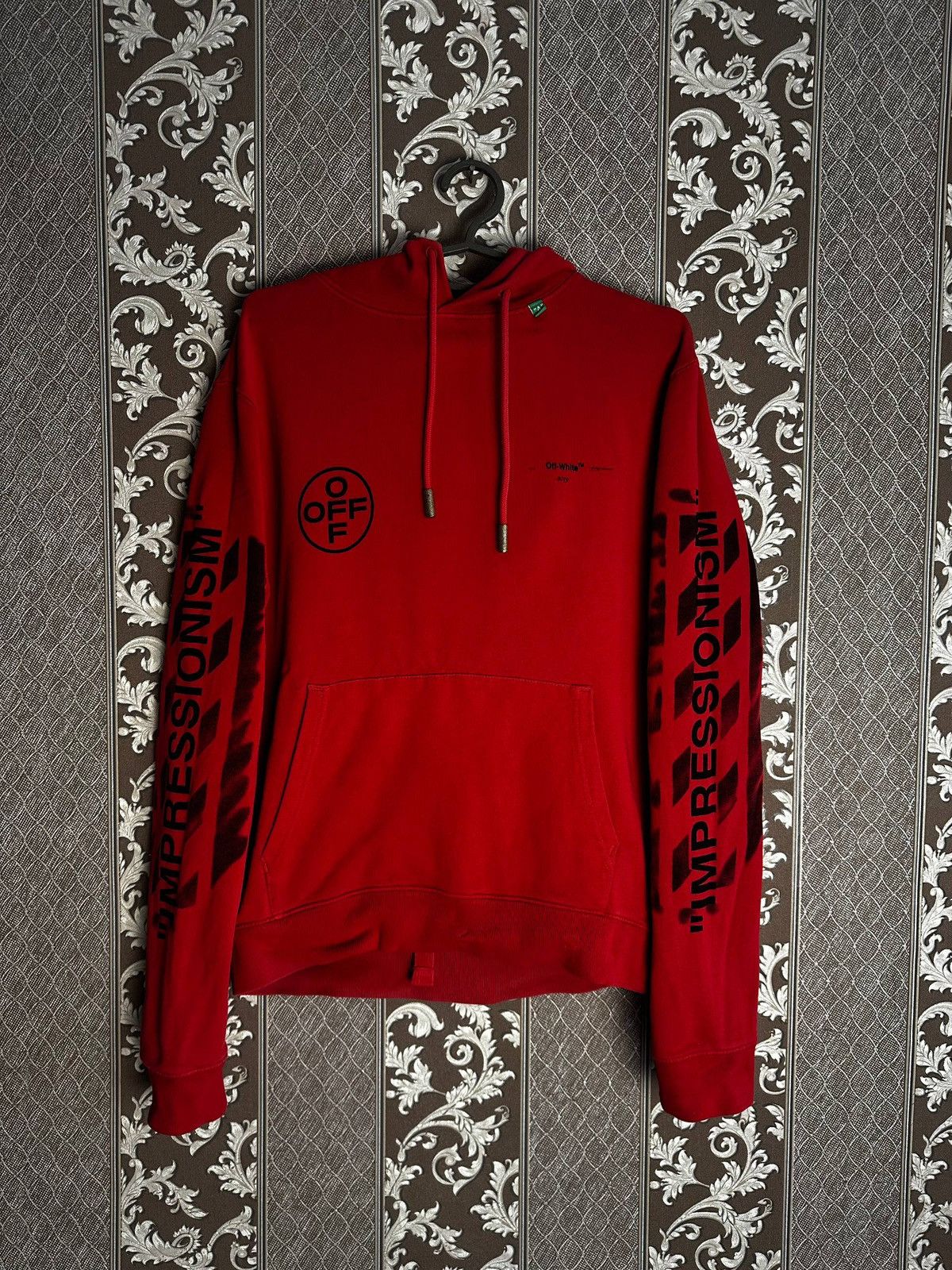 Off-White Off-White Red Spray Hoodie Virgil Abloh Portugal Size US M / EU 48-50 / 2 - 2 Thumbnail