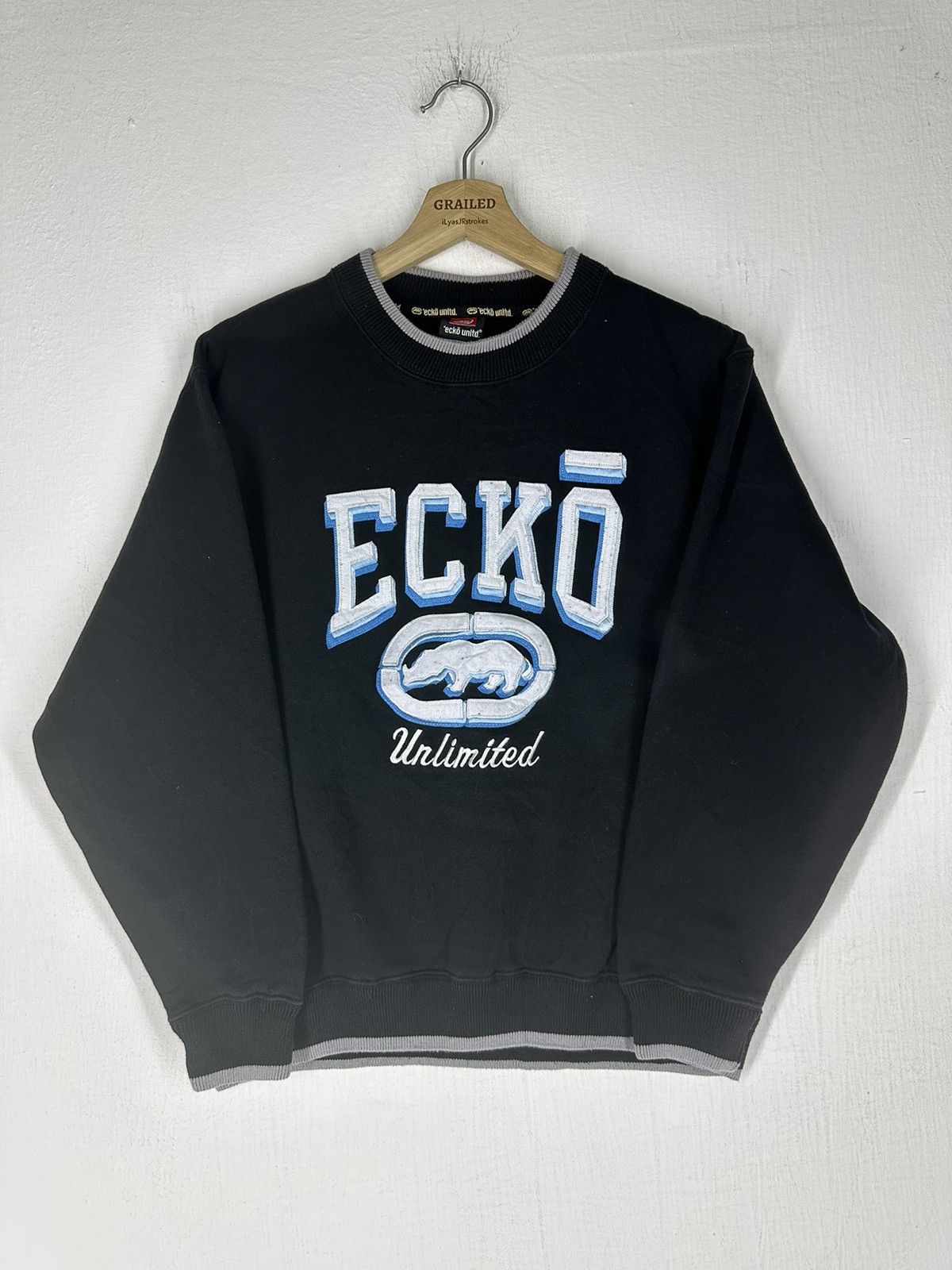 Ecko Unltd. × If Six Was Nine Vintage Ecko Unlimited Embroidery Senter Logo Sweatshirt Size US M / EU 48-50 / 2 - 1 Thumbnail