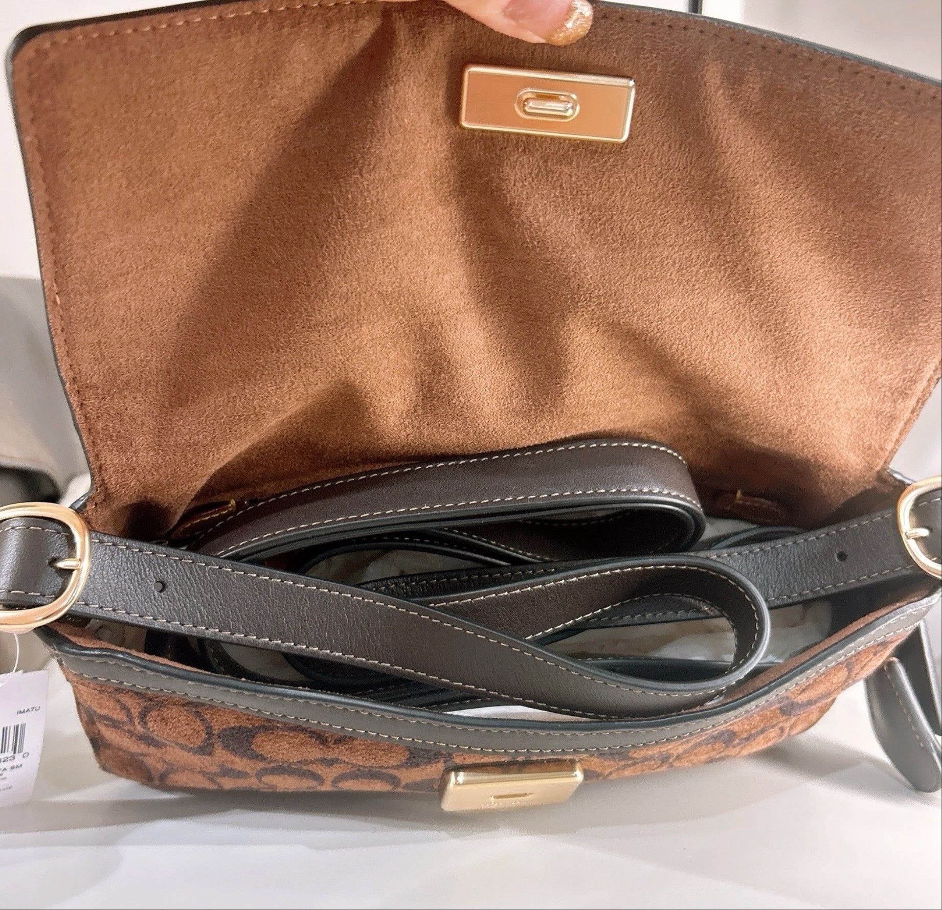 Coach Etta Small Flap Shoulder Bag In Signature Chenille CCV65 Size ONE SIZE - 5 Thumbnail