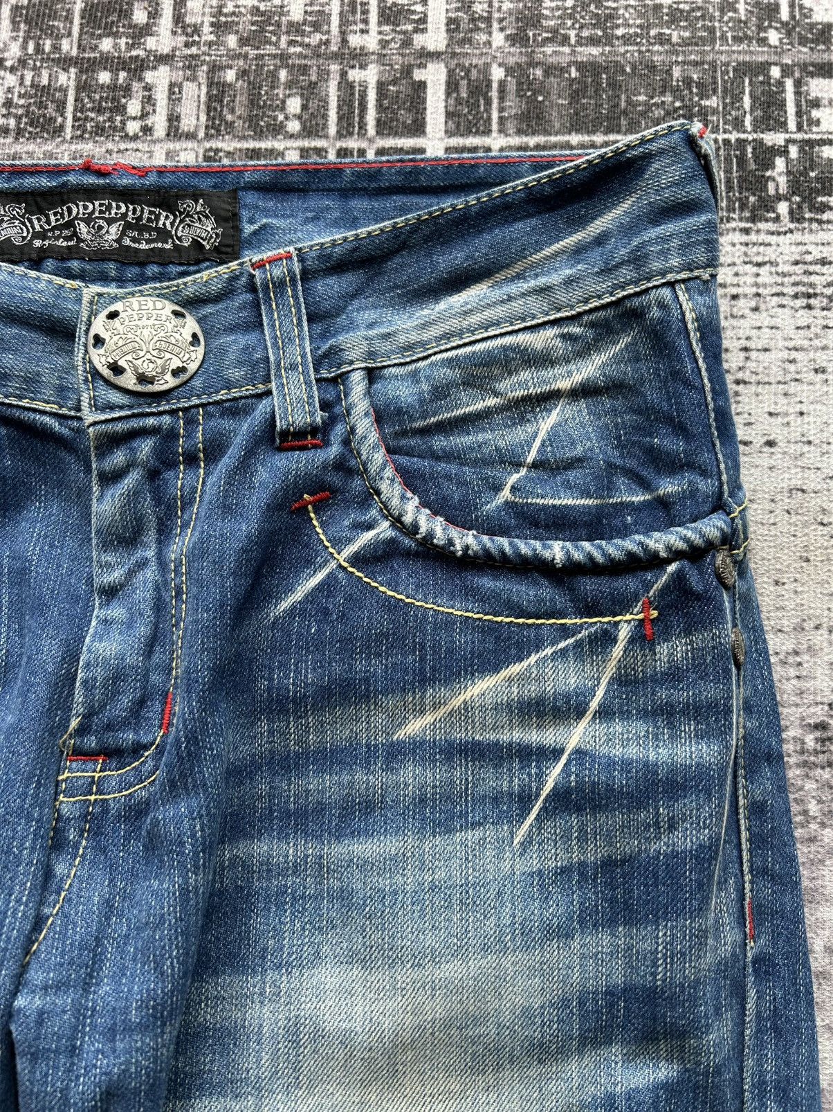 Ed Hardy Red Pepper Punk Embroidrey Jeans Size US 32 / EU 48 - 9 Thumbnail