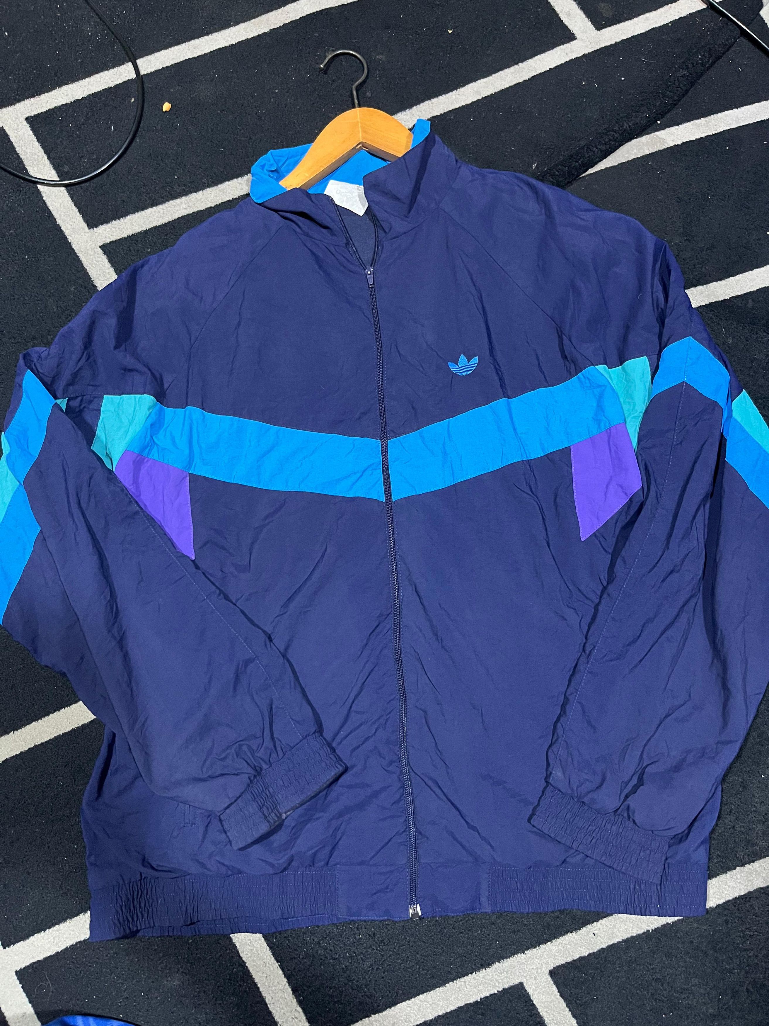 Adidas Adidas 90's Rare Vintage jacket with zipped size F192 Size US XXL / EU 58 / 5 - 1 Thumbnail
