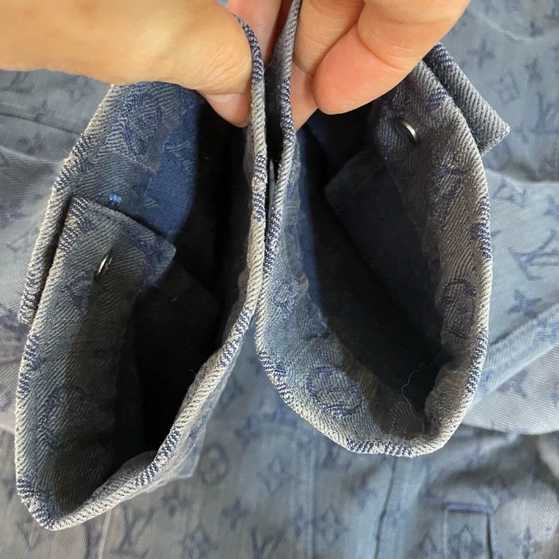 Louis Vuitton Louis Vuitton Blue full logo denim jacket Size US M / EU 48-50 / 2 - 4 Thumbnail