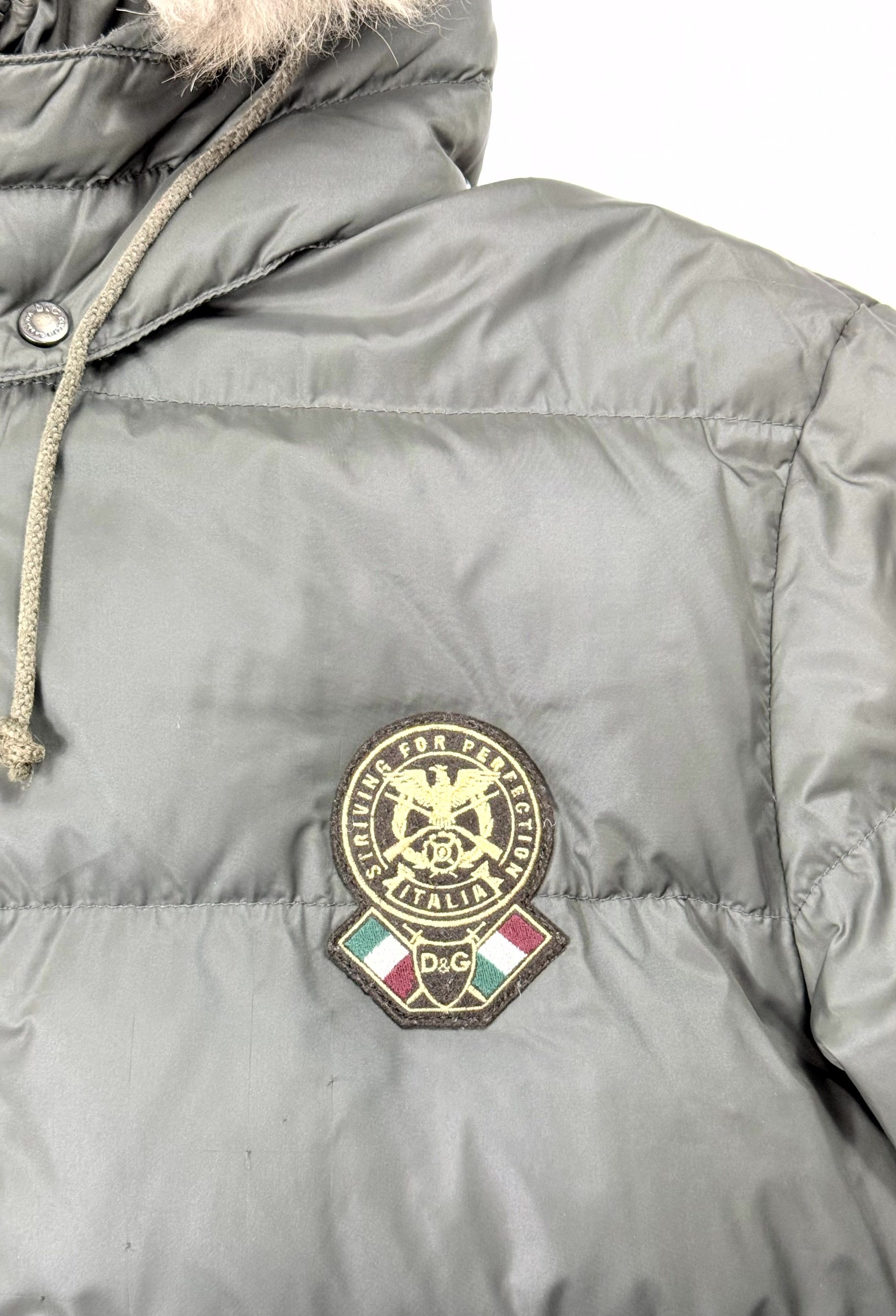 Dolce & Gabbana Dolce&Gabbana Coyote Fur Puffer Khaki Logo Bomber Jacket Size US M / EU 48-50 / 2 - 9 Thumbnail