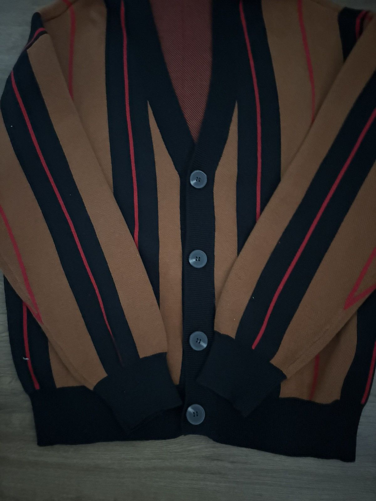 Japanese Brand Striped cardigan Size US M / EU 48-50 / 2 - 2 Thumbnail