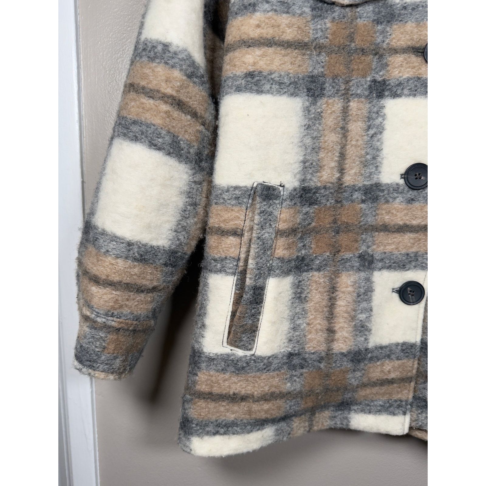Zara NWOT Zara Wool Oversized Plaid Shacket Overshirt M Size M / US 6-8 / IT 42-44 - 8 Thumbnail
