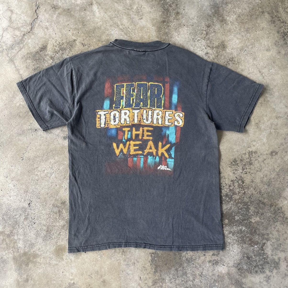 No Fear × Vintage 🔥🔥Vintage No Fear Big Spellout Logo Faded Black Tee Size US M / EU 48-50 / 2 - 1 Thumbnail