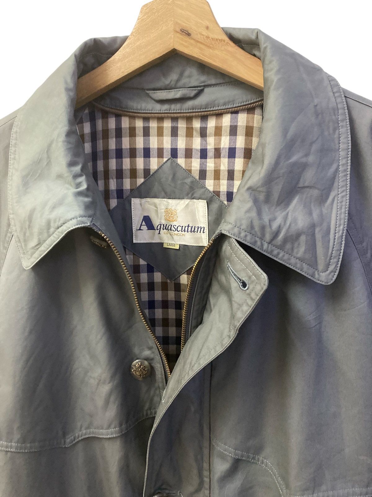 Aquascutum × Vintage Vintage Aquascutum Trench Coat Parka Jacket Size US L / EU 52-54 / 3 - 10 Thumbnail