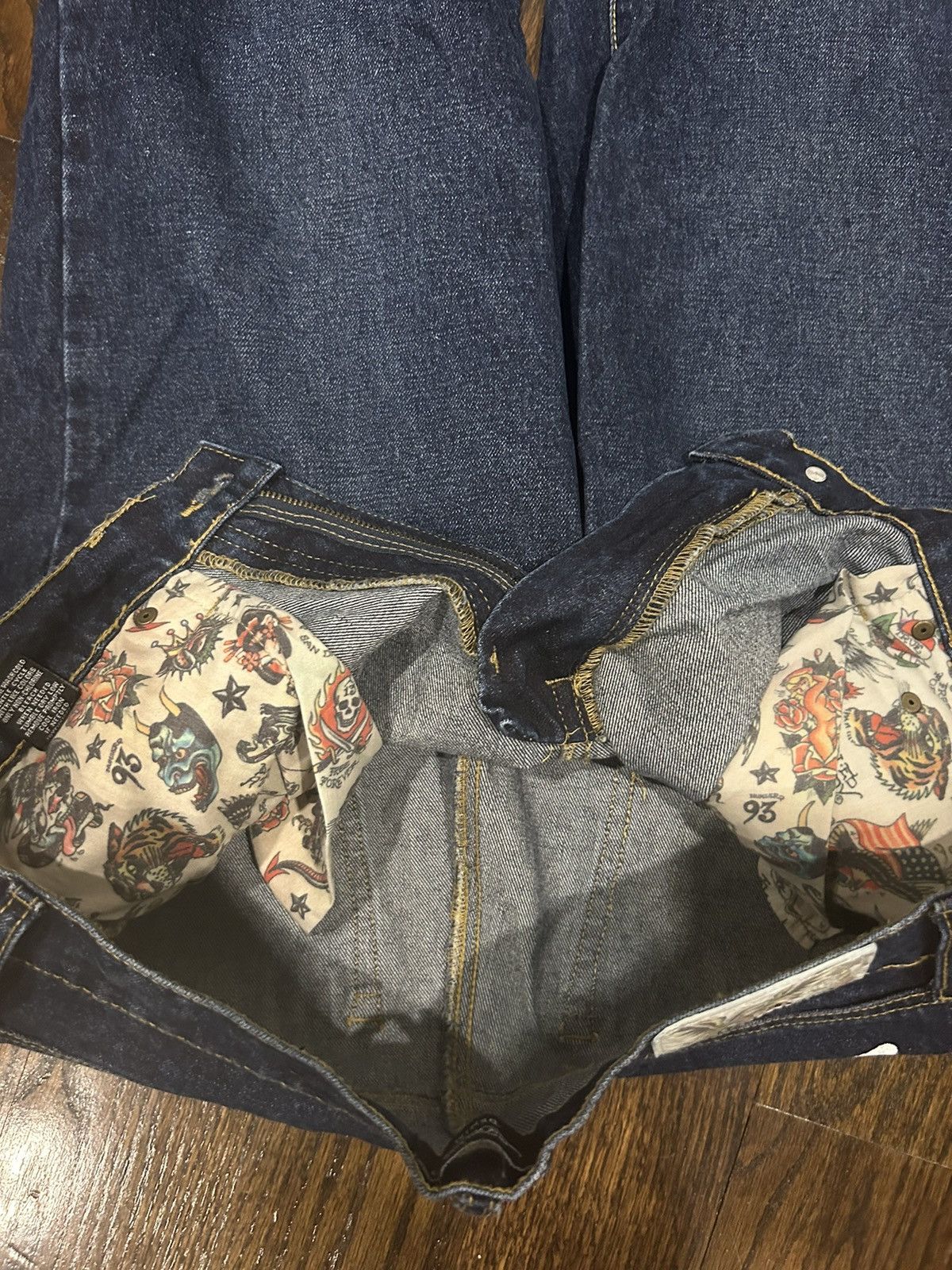 Ed Hardy Y2K Ed Hardy Tiger Jeans Size US 30 / EU 46 - 4 Thumbnail