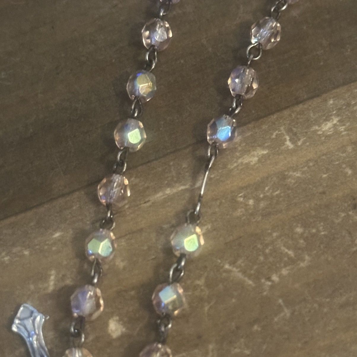 Vintage Vintage pink Aurora Borealis crystal rosary Size ONE SIZE - 7 Thumbnail