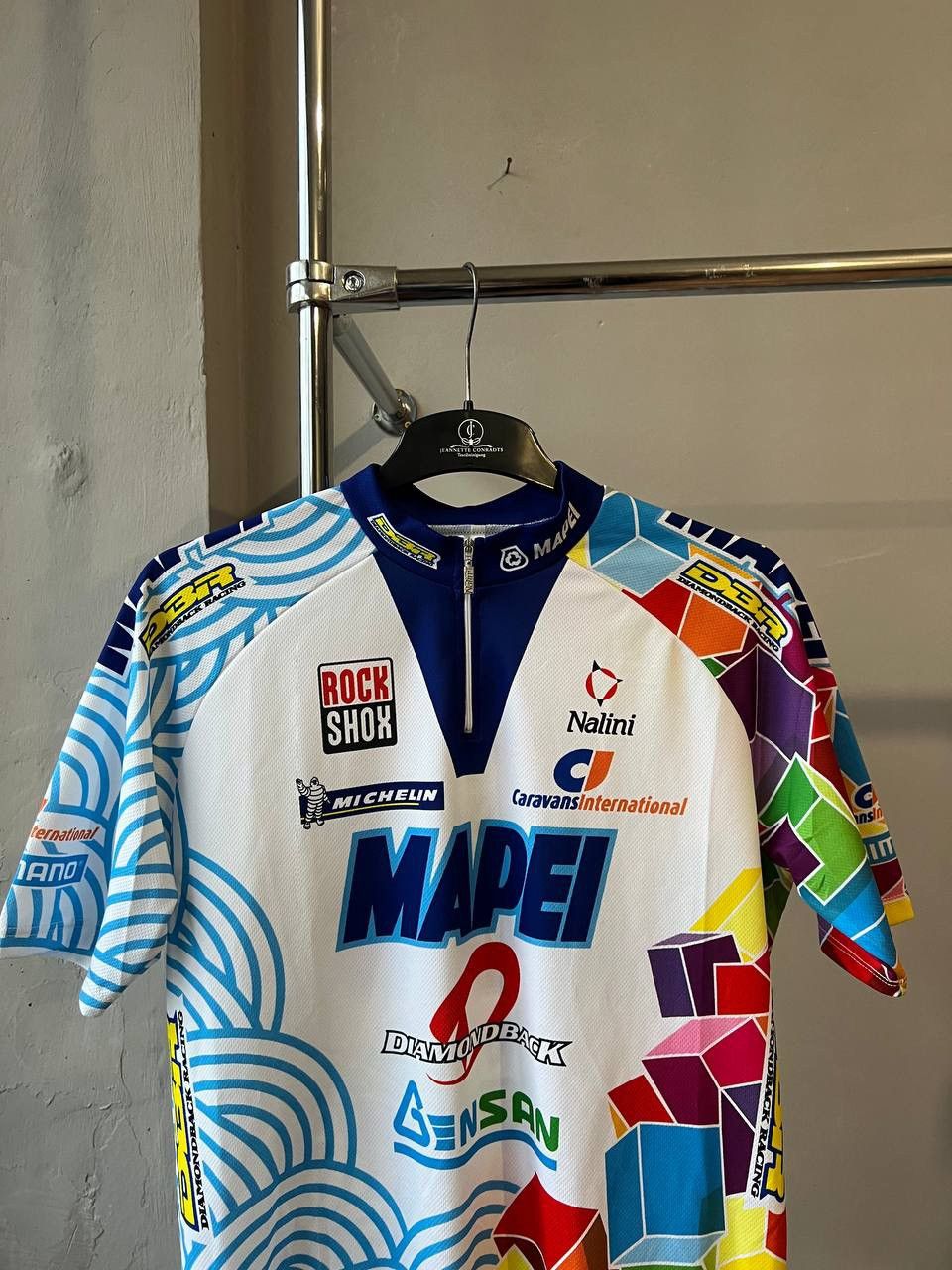 Vintage 1990 RARE NALINI MAPEI DBR CYCLING BIKE JERSEY SHIRT SIZE 6 Size US XL / EU 56 / 4 - 3 Thumbnail