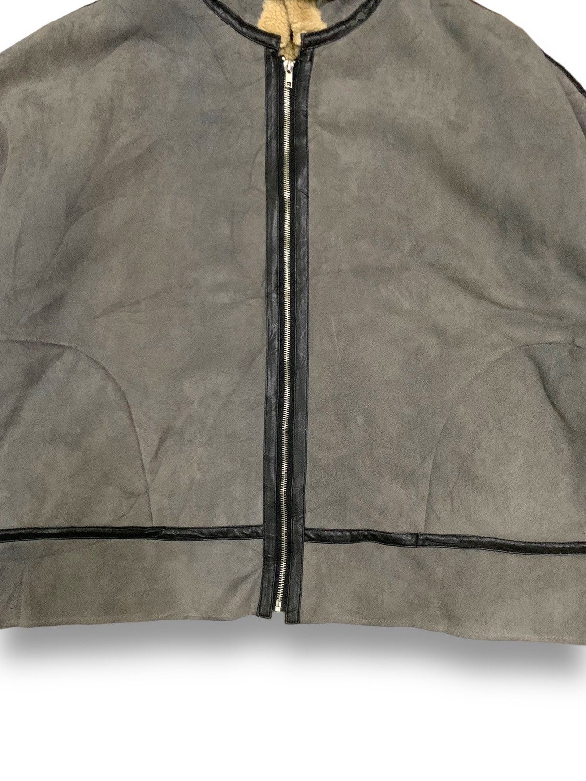 Japanese Brand Japanese WWG Faux Suede Sherpa Lined Oversized B3 Jacket Size US XXL / EU 58 / 5 - 8 Thumbnail