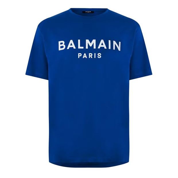 image of Balmain O1G2R1Mq0324 T-Shirt In Blue, Men's (Size Medium)