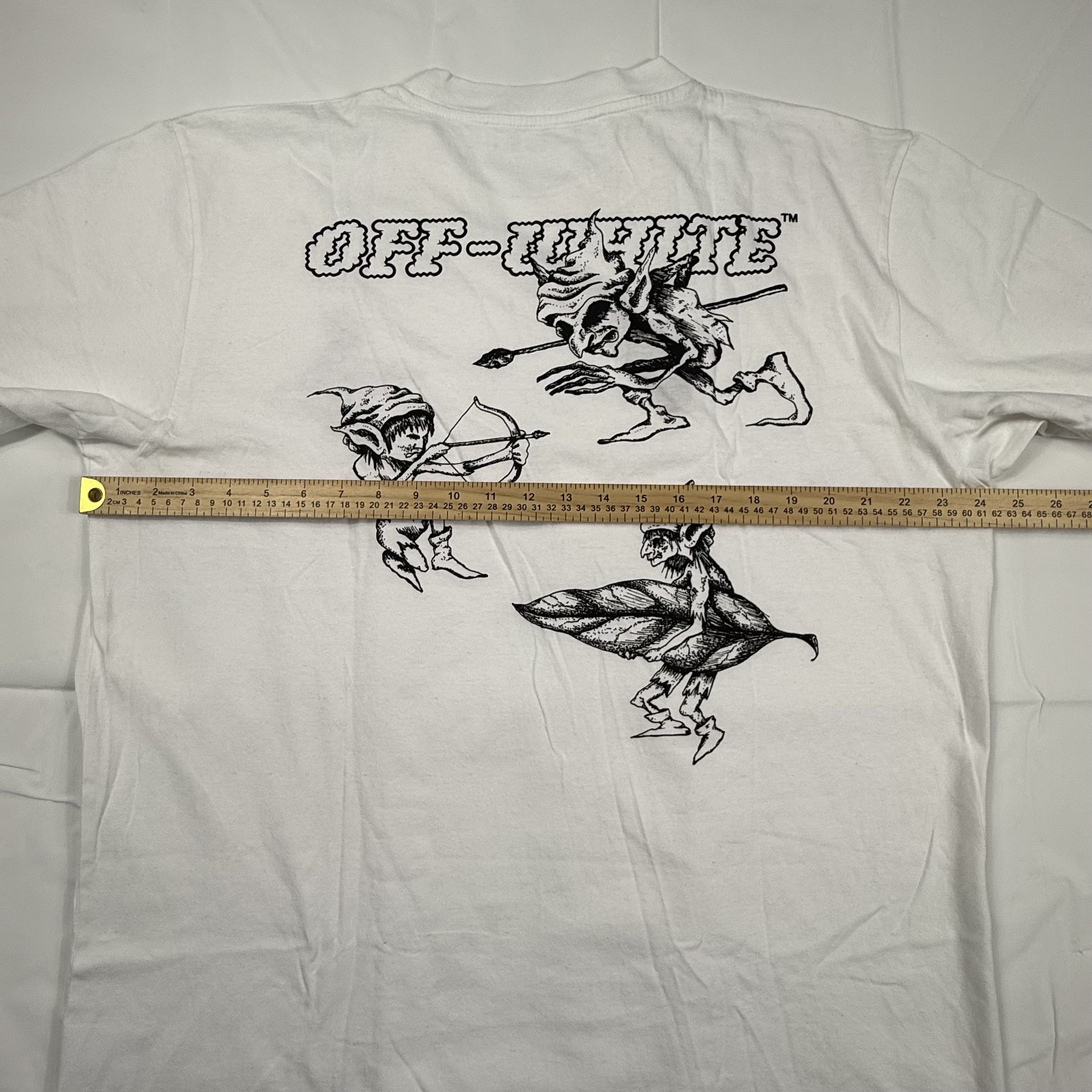 Off-White Off-White Elf Goblin Graphic T-Shirt White OMAA027R21JER014 Size US XXL / EU 58 / 5 - 9 Thumbnail