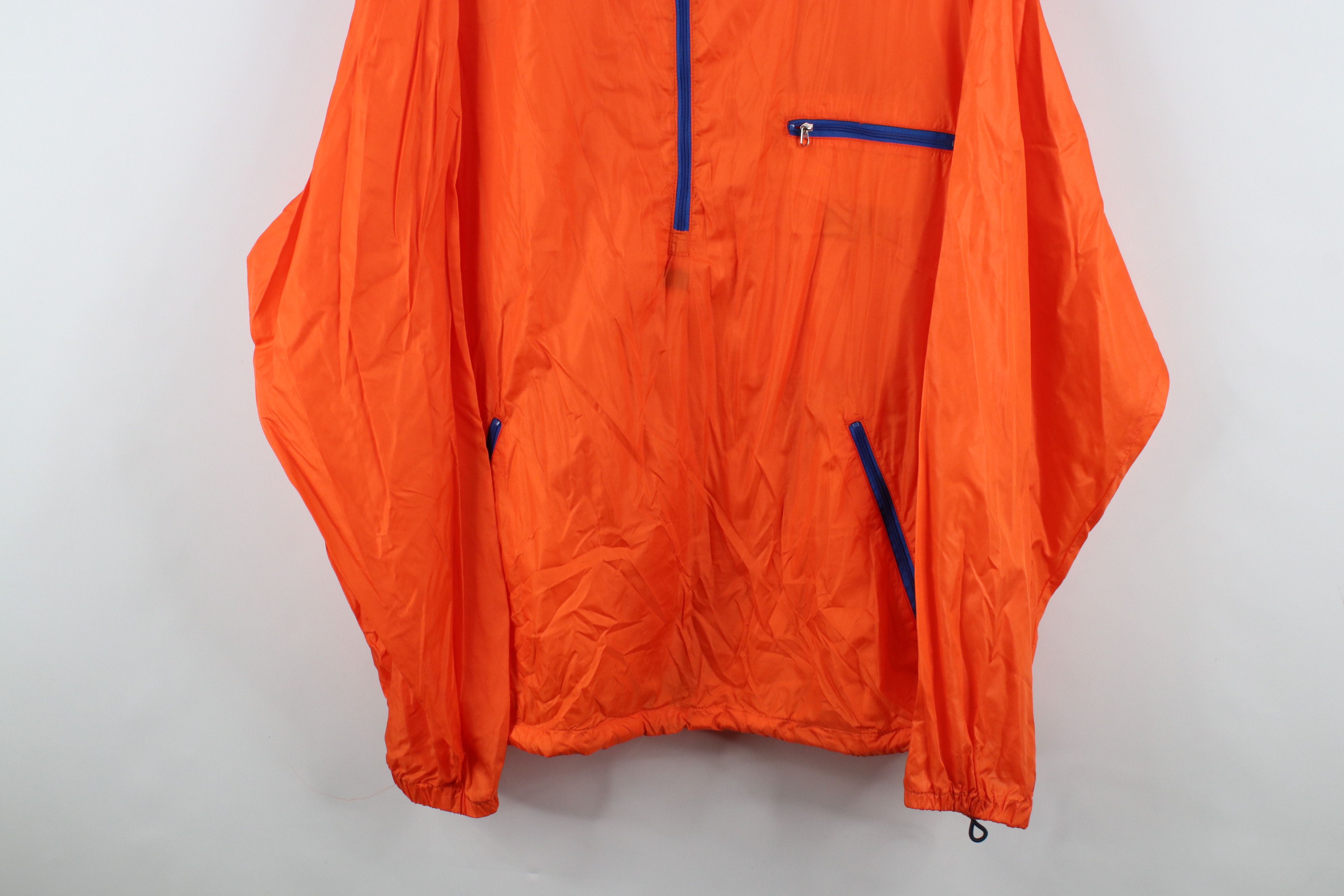 Lands' End × Vintage Vintage 90s Lands End Half Zip Windbreaker Jacket Orange USA Size US XL / EU 56 / 4 - 3 Thumbnail