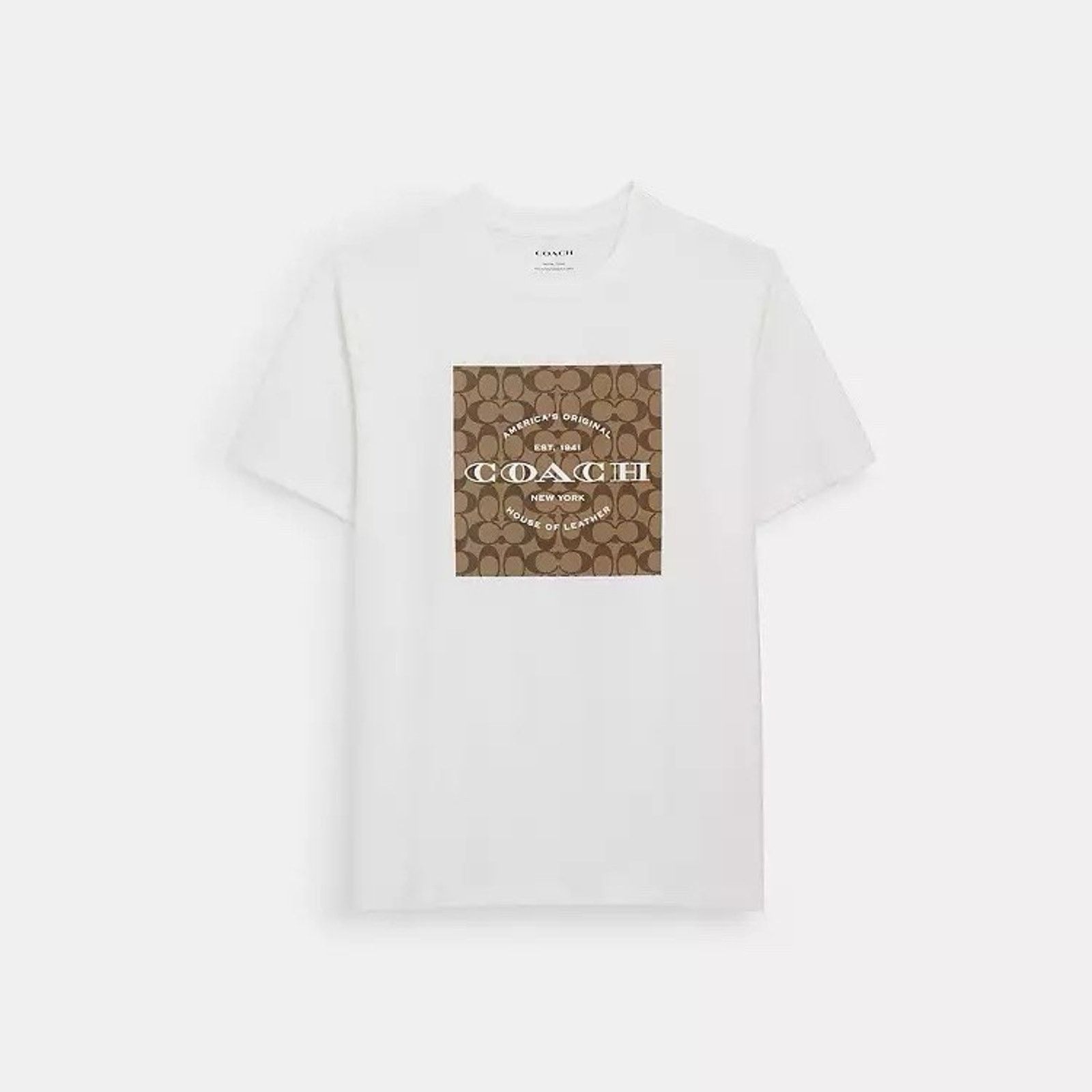 Coach NWT Coach Men Signature T Shirt Organic Cotton CO790 White Size US XL / EU 56 / 4 - 5 Thumbnail