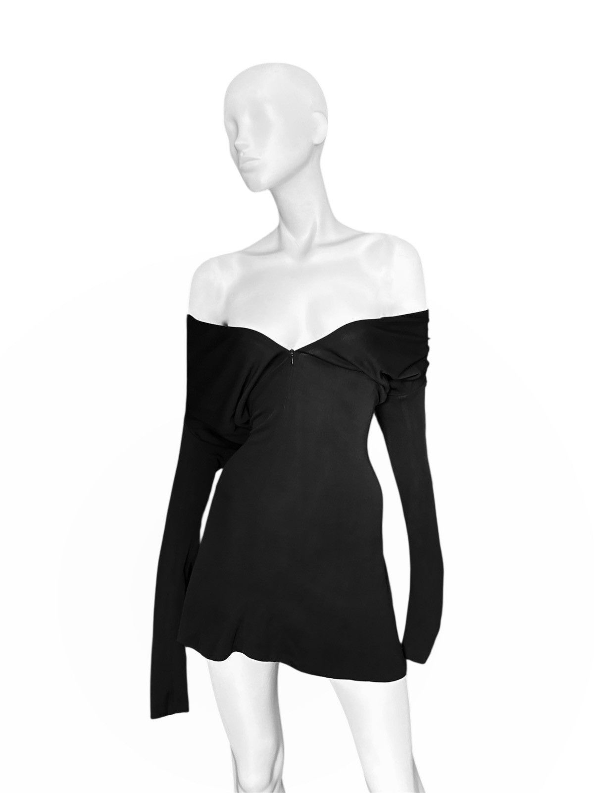 Gucci Gucci by Tom Ford 1995 Runway Convertible Black Blouse-Dress Size M / US 6-8 / IT 42-44 - 3 Thumbnail