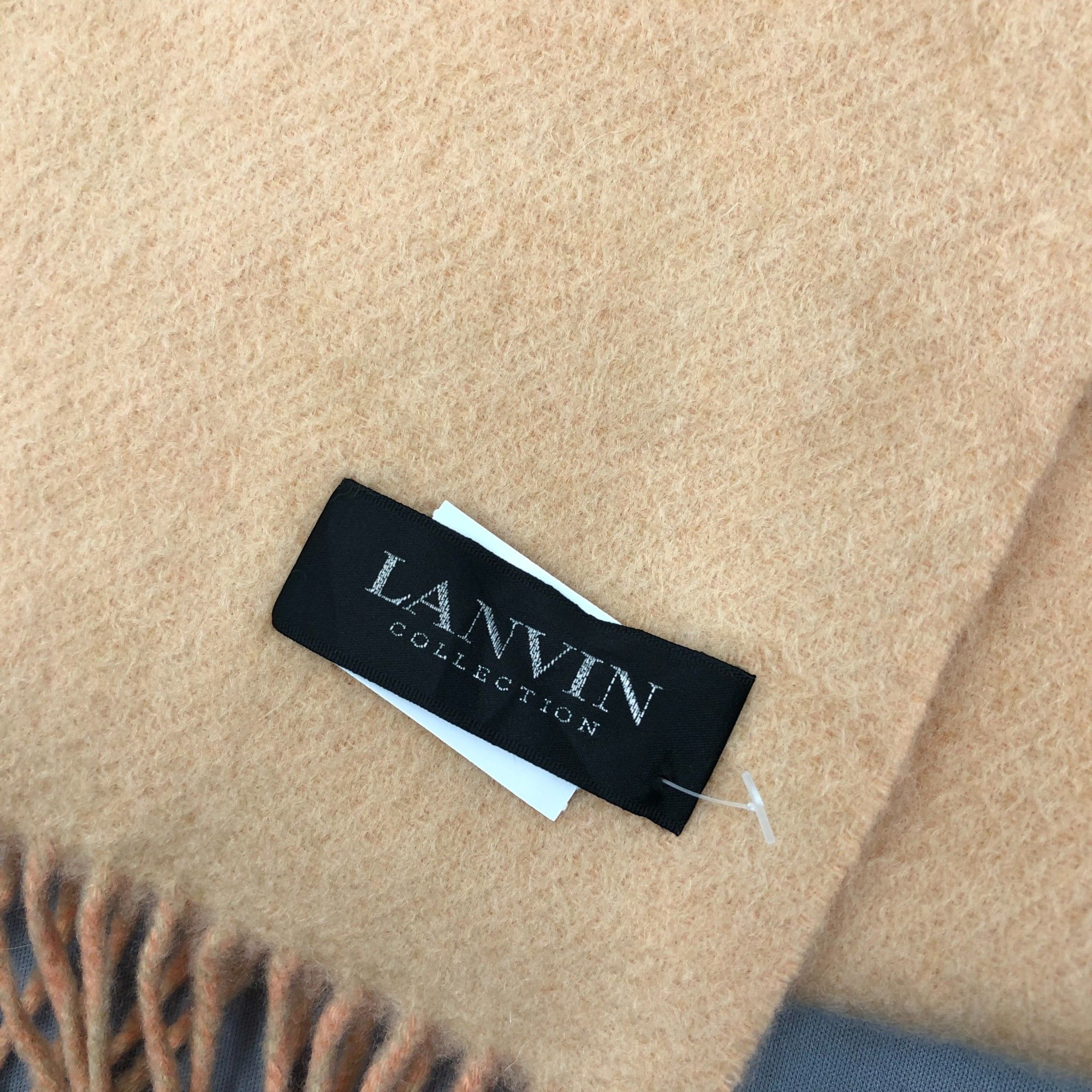 Lanvin Vintage Lanvin Scarf Muffler Cashmere Winter Fringe Scarves Size ONE SIZE - 5 Thumbnail