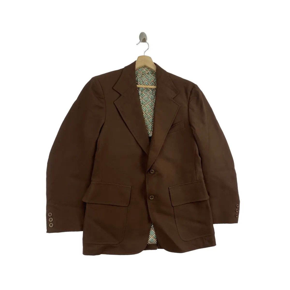 Towncraft Vintage 80’ TOWNCRAFT JC PENNEY Brown 2 Button Blazer Sport Size 38R - 3 Thumbnail