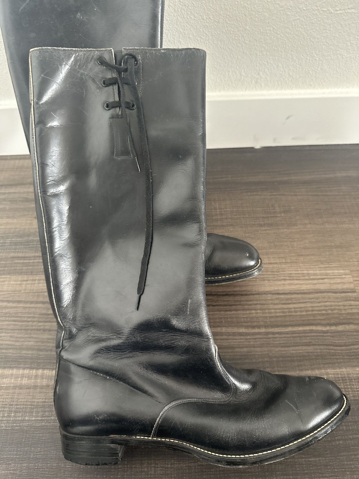 Leather × Vintage Cute Tie Leather Boot Size US 8.5 / IT 38.5 - 1 Thumbnail