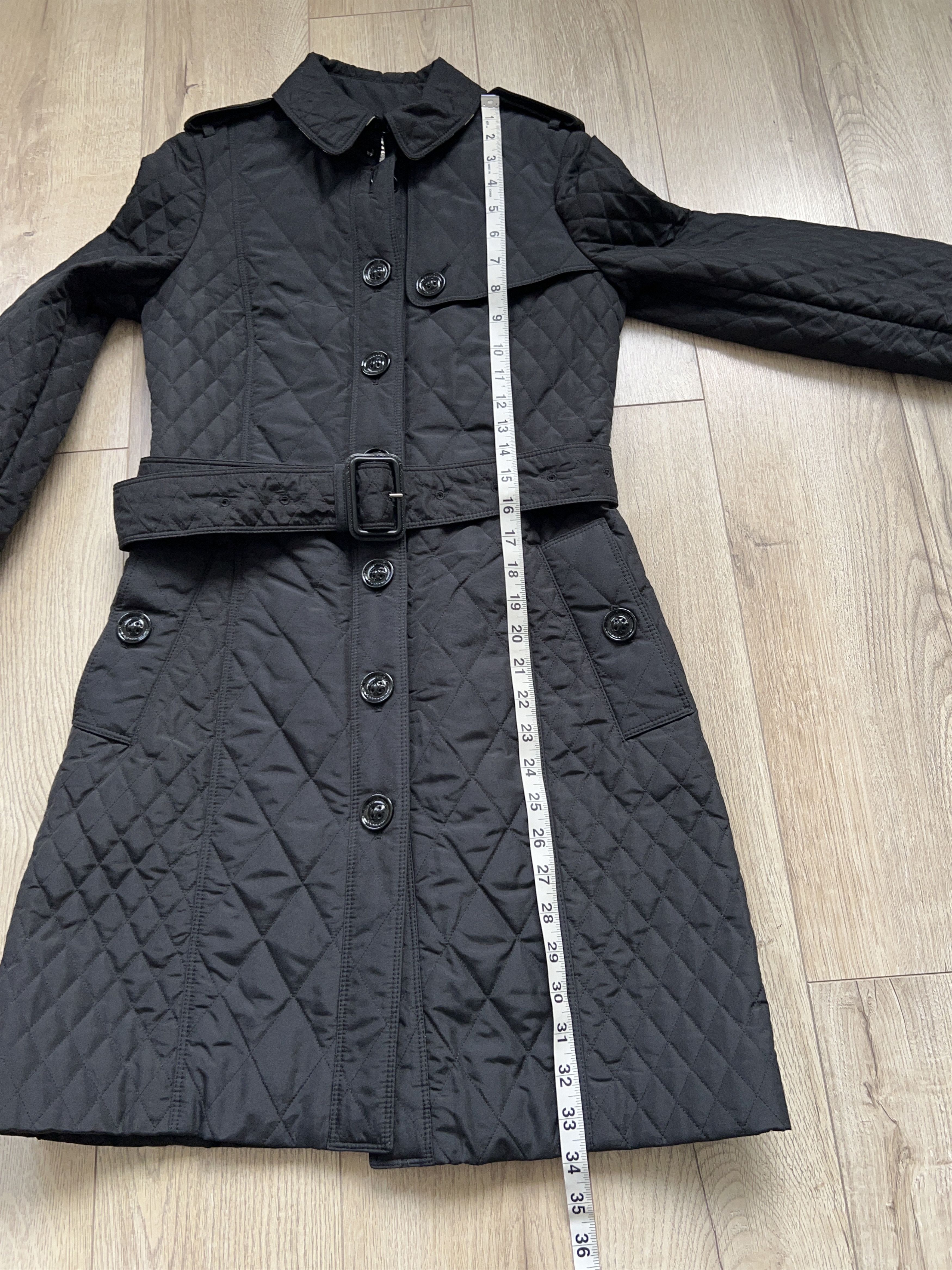Burberry Womens Burberry Long Jacket Coat Quilted Black Size US 2 Size XS / US 0-2 / IT 36-38 - 7 Thumbnail