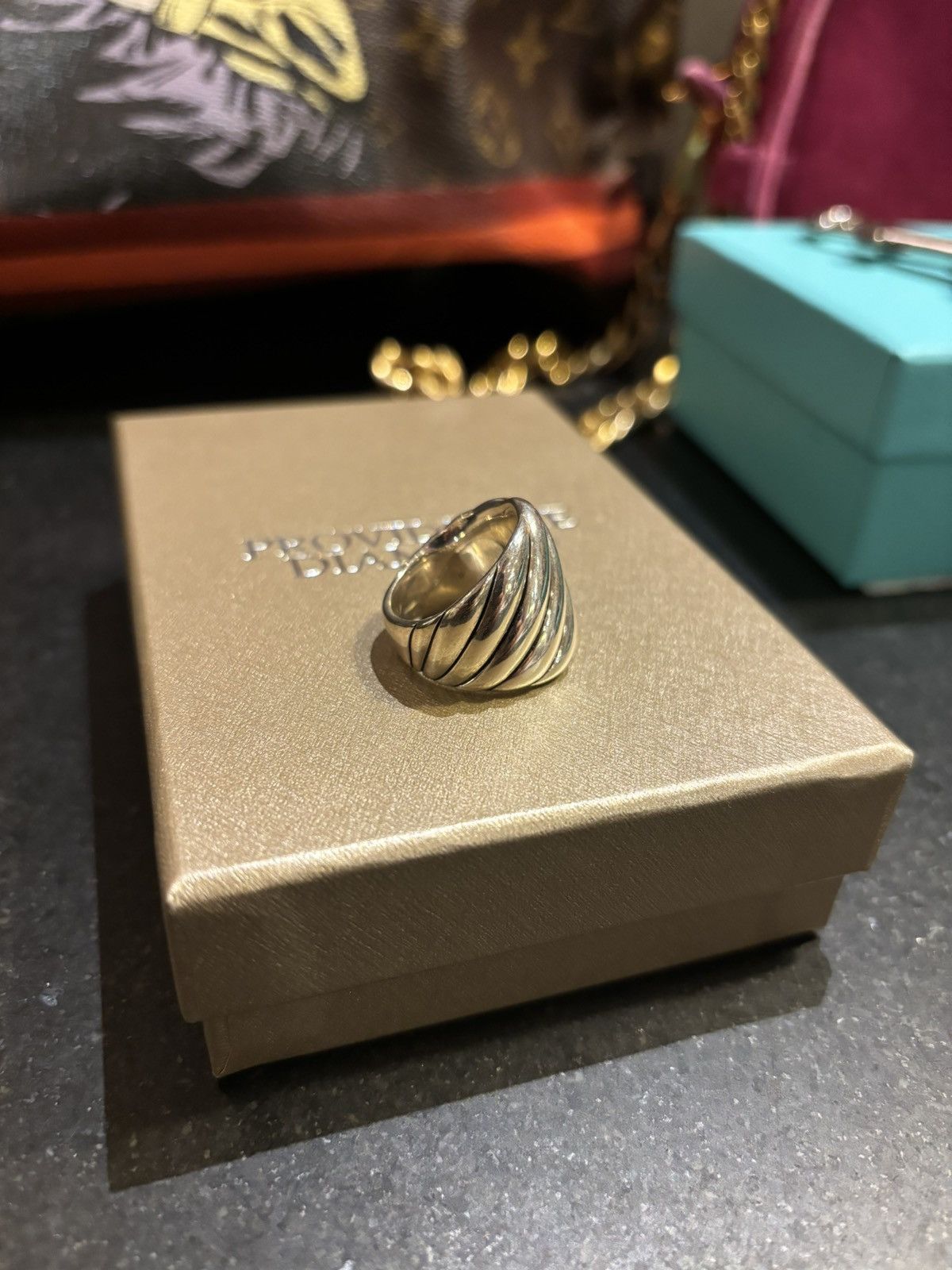 David Yurman David Yurman Scultped Cable Ring Silver Size ONE SIZE - 2 Thumbnail