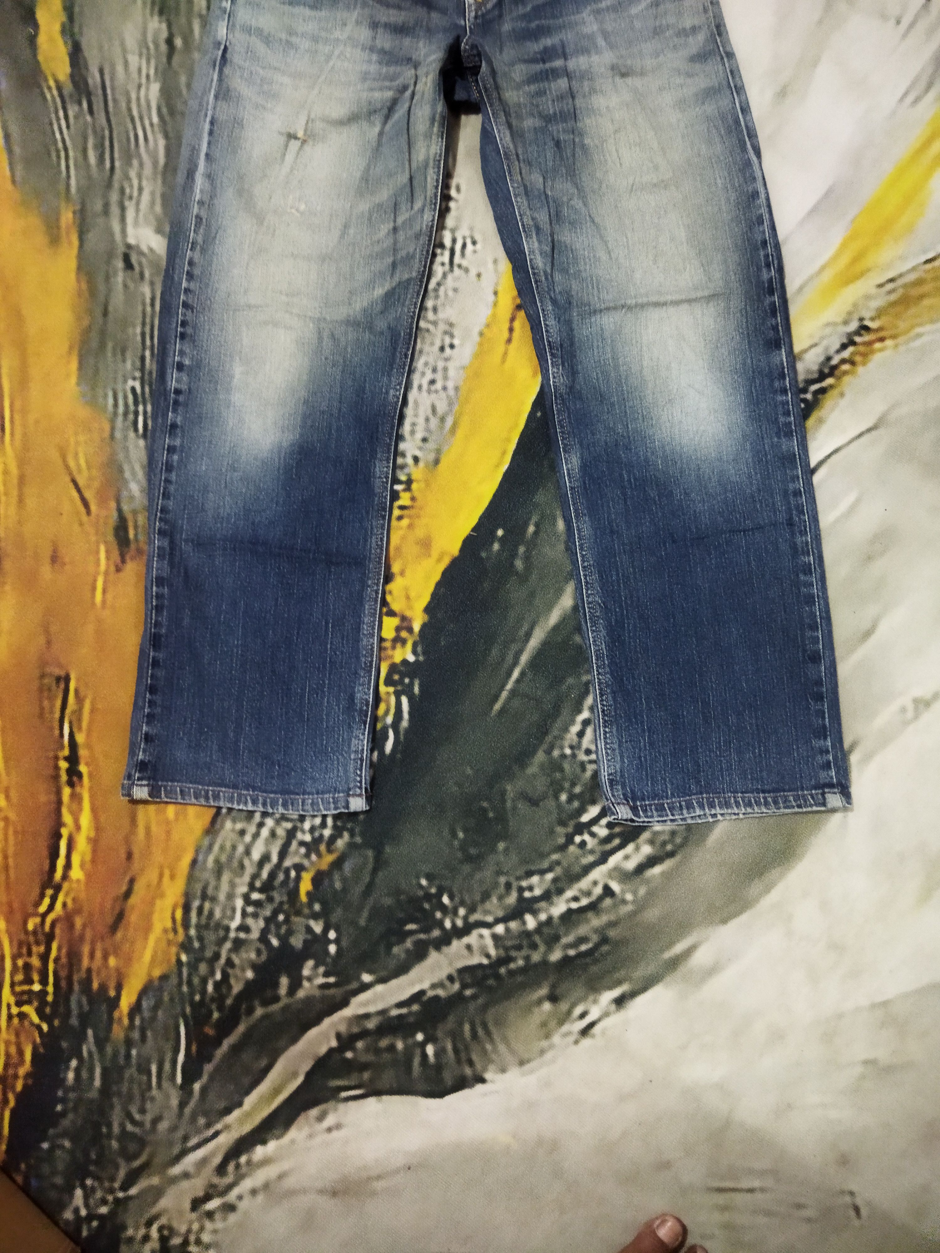 Edwin VINTAGE EDWIN EXS404 DISTRESSED FADED BLUE JEANS PANTS Size US 31 - 3 Thumbnail