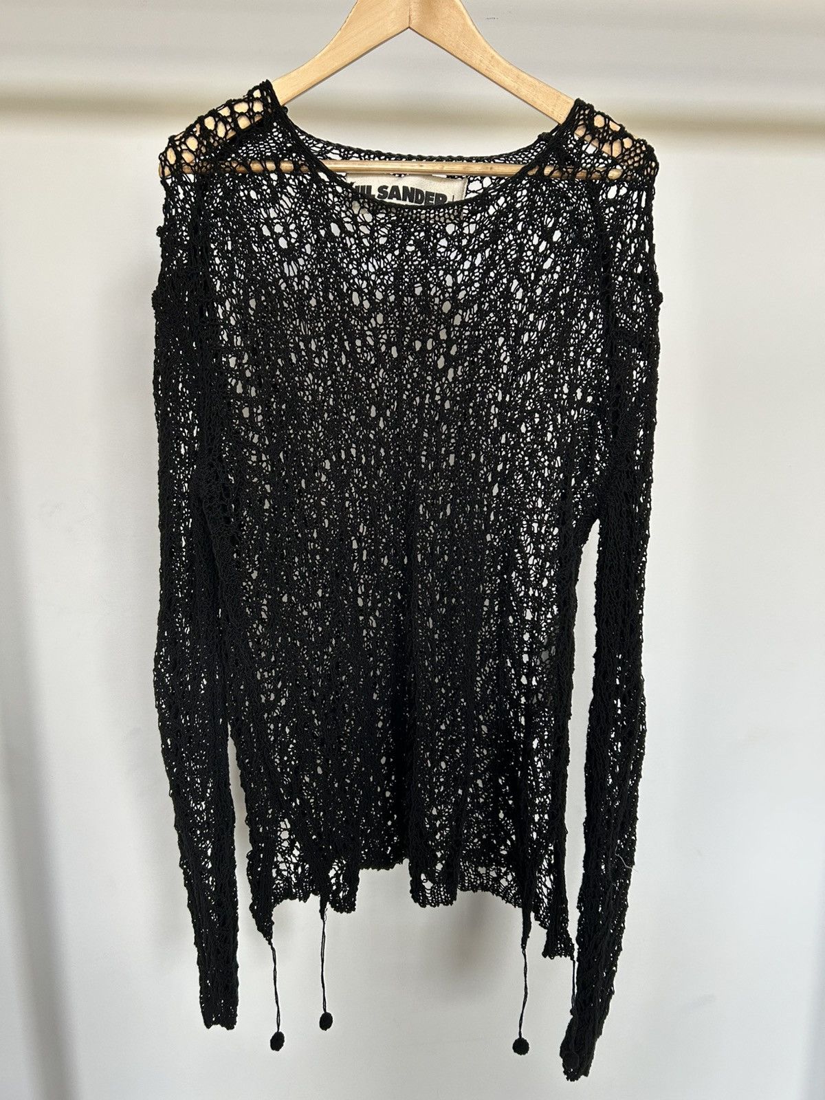 Jil Sander Jil Sander Sequined Open Knit Crewneck Sweater Size S / US 4 / IT 40 - 1 Thumbnail
