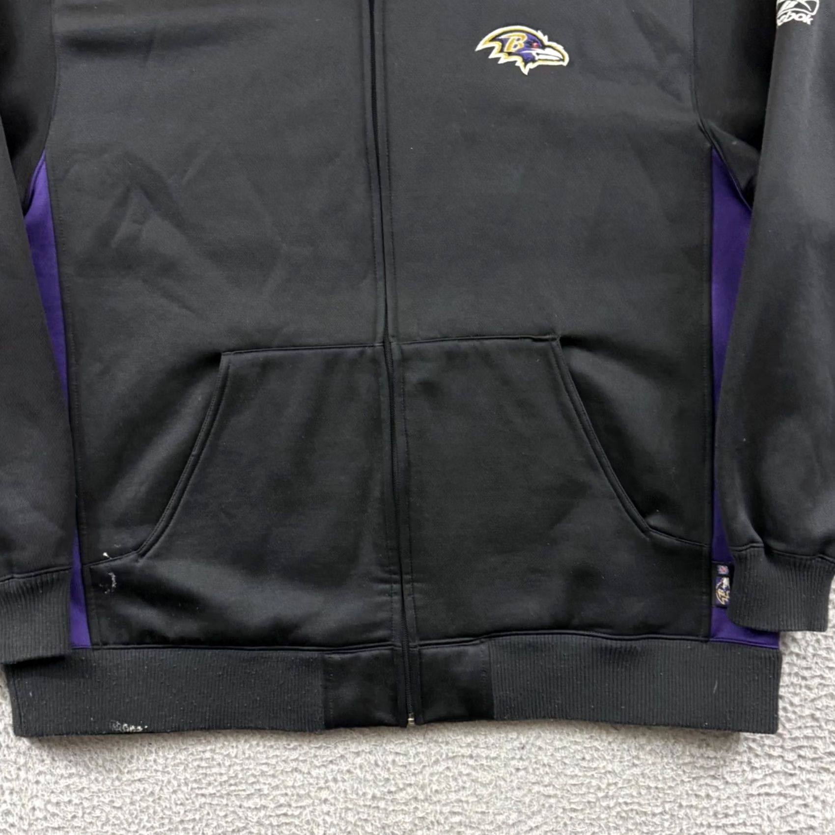 Reebok VINTAGE Reebok Baltimore Ravens Jacket Mens XL Black NFL Football Sport Zip Y2K Size US XL / EU 56 / 4 - 2 Thumbnail