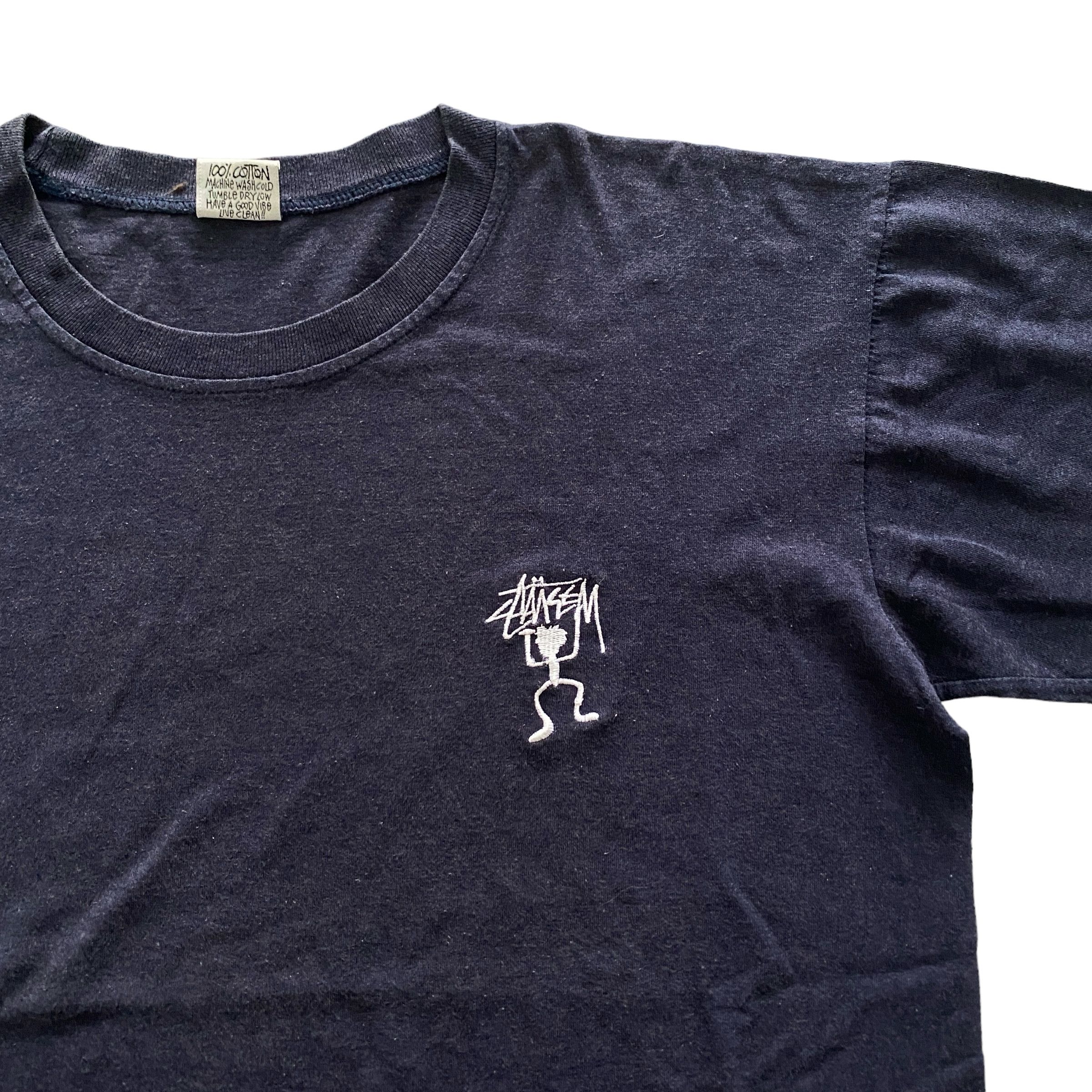 Stussy × Vintage Vintage 90's Stussy Stick Man Tee Tshirt Single Sticth Size US XL / EU 56 / 4 - 2 Thumbnail