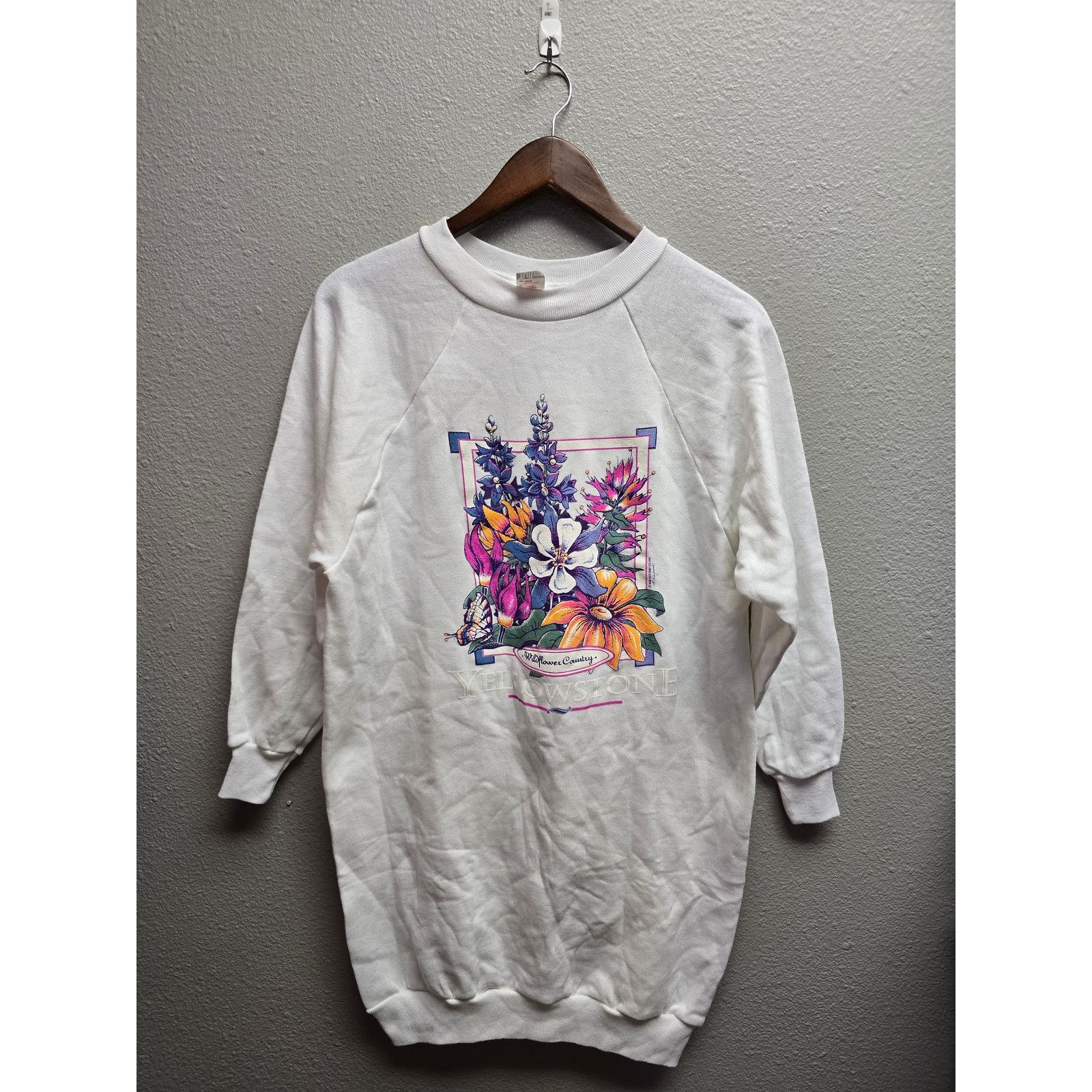 Tultex × Vintage Vintage Yellowstone Sleeper Sweatshirt Wildflower M VTG 90s Size L / US 10 / IT 46 - 3 Thumbnail