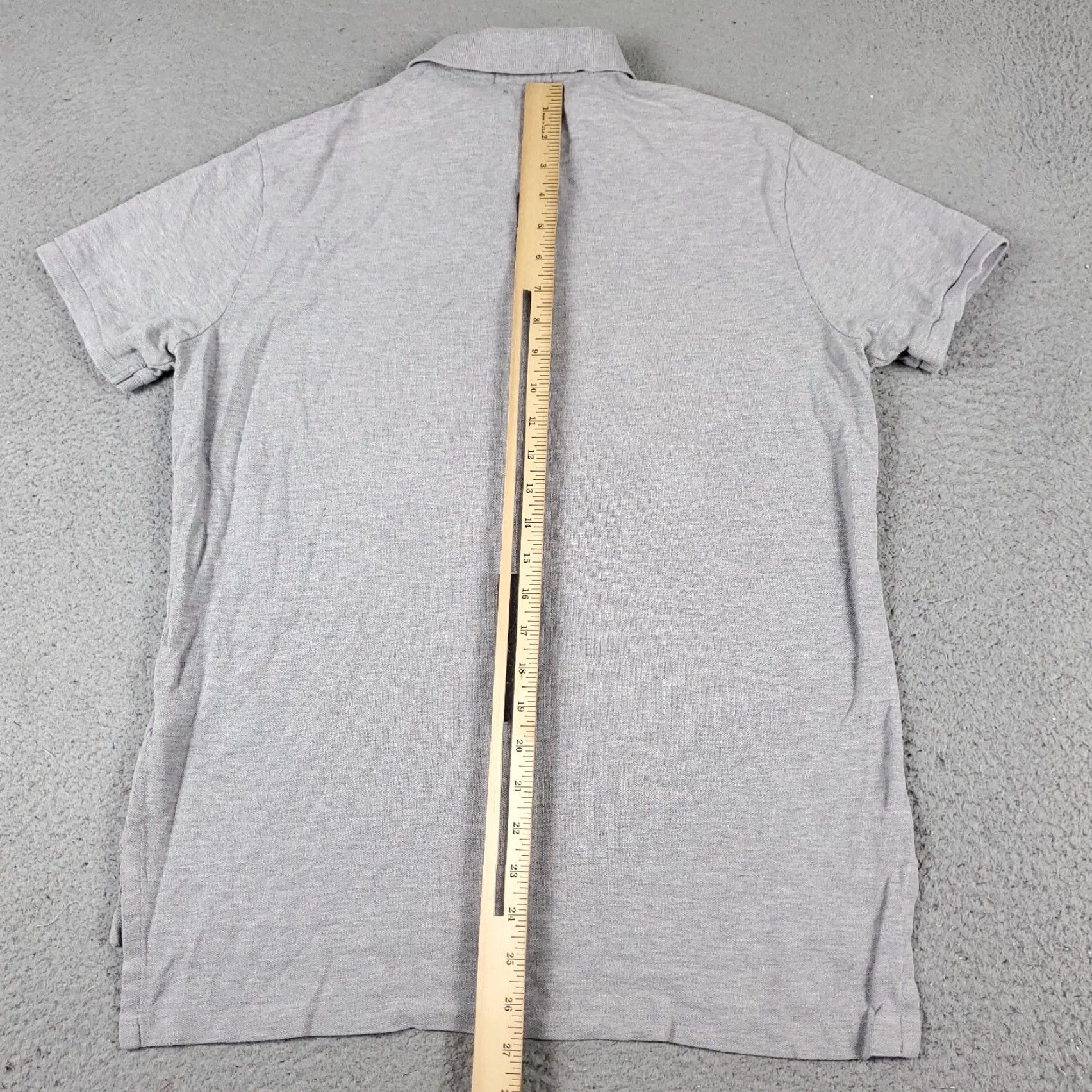 Ralph Lauren Ralph Lauren Polo Shirt Mens Medium Gray Solid Short Sleeve Button-Front Collared Cotton Polo - Classic American Brand Mens Medium Size US M / EU 48-50 / 2 - 7 Thumbnail