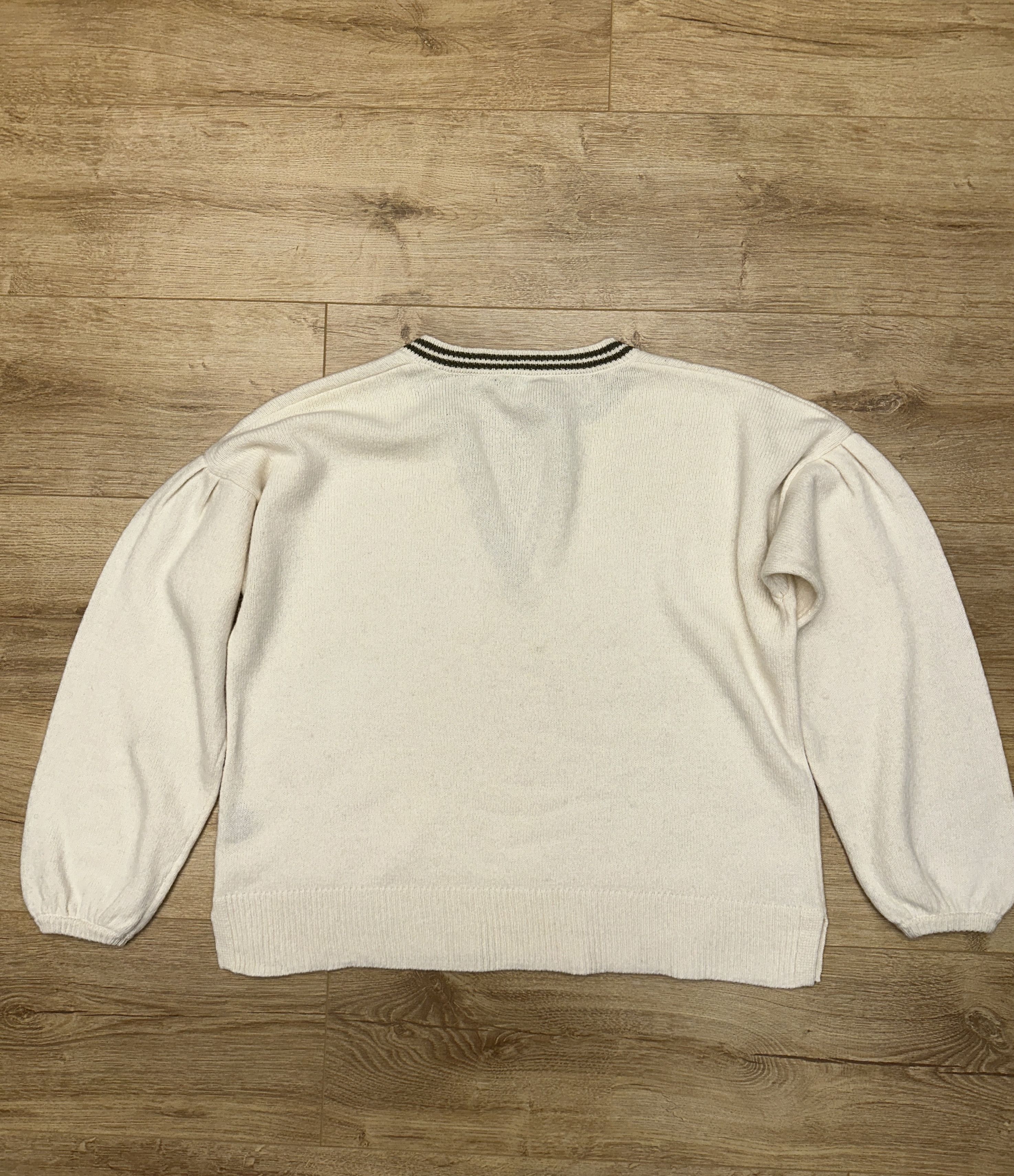 Other Jenni Kayne Wool Cashmere Knit Striped Trim Pullover Size L Size L / US 10 / IT 46 - 10 Thumbnail