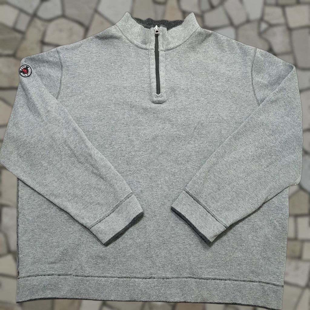 Polo Ralph Lauren Polo Ralph Lauren Gray Mens 2XL Reversible Mock Neck 1/4 Zip Sweater Pullover Size US XXL / EU 58 / 5 - 1 Thumbnail
