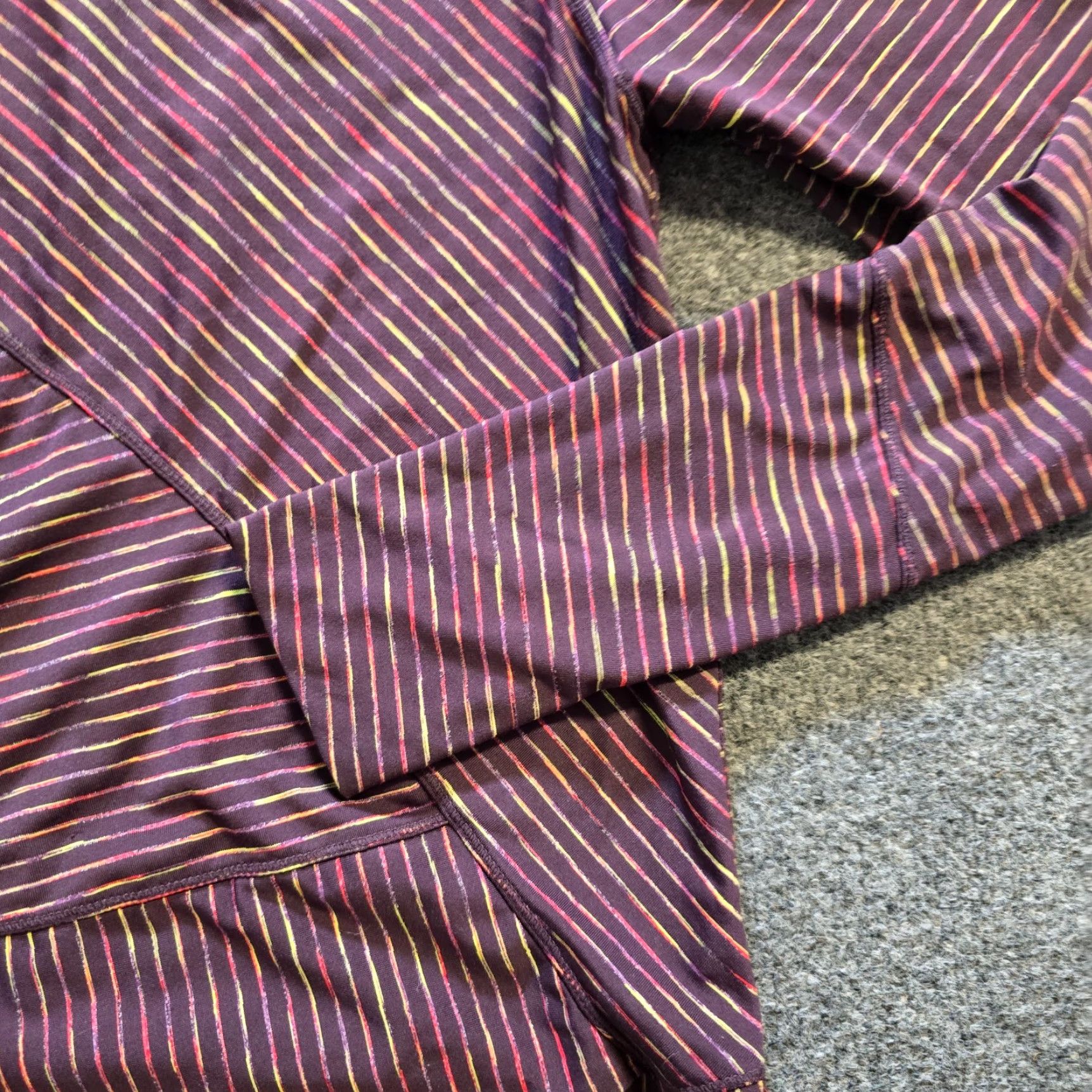 Prana Prana Top Womens Size S Purple Stripe Long Sleeve Stretch Performance Casual Shirt Size S / US 4 / IT 40 - 3 Thumbnail