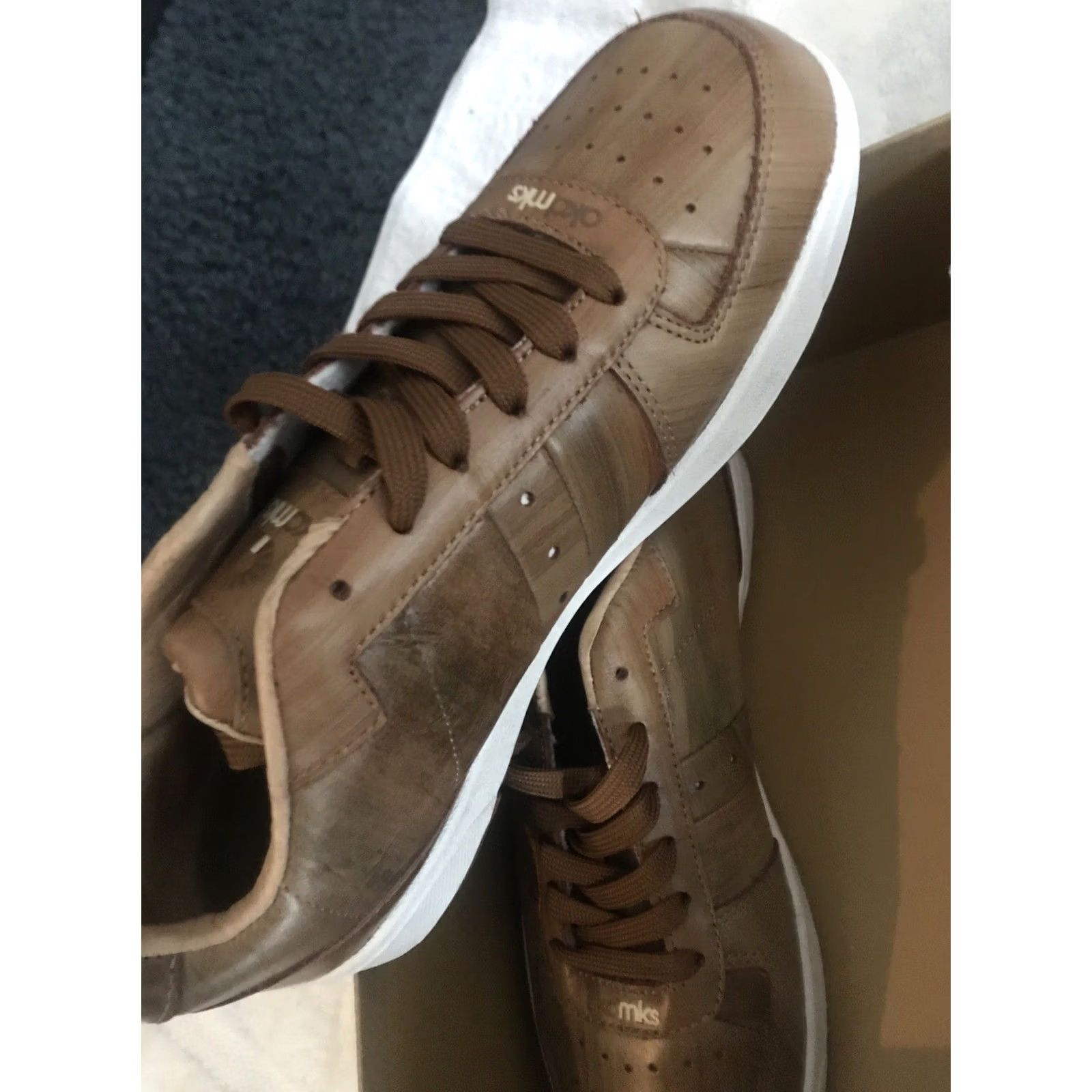 Akademiks VINTAGE Akademiks Brown Leather Sneakers 7.5 Hip Hop Mens Adults Leather Sneaker Brown Hip Hop 90s Size US 8 / EU 41 - 4 Thumbnail