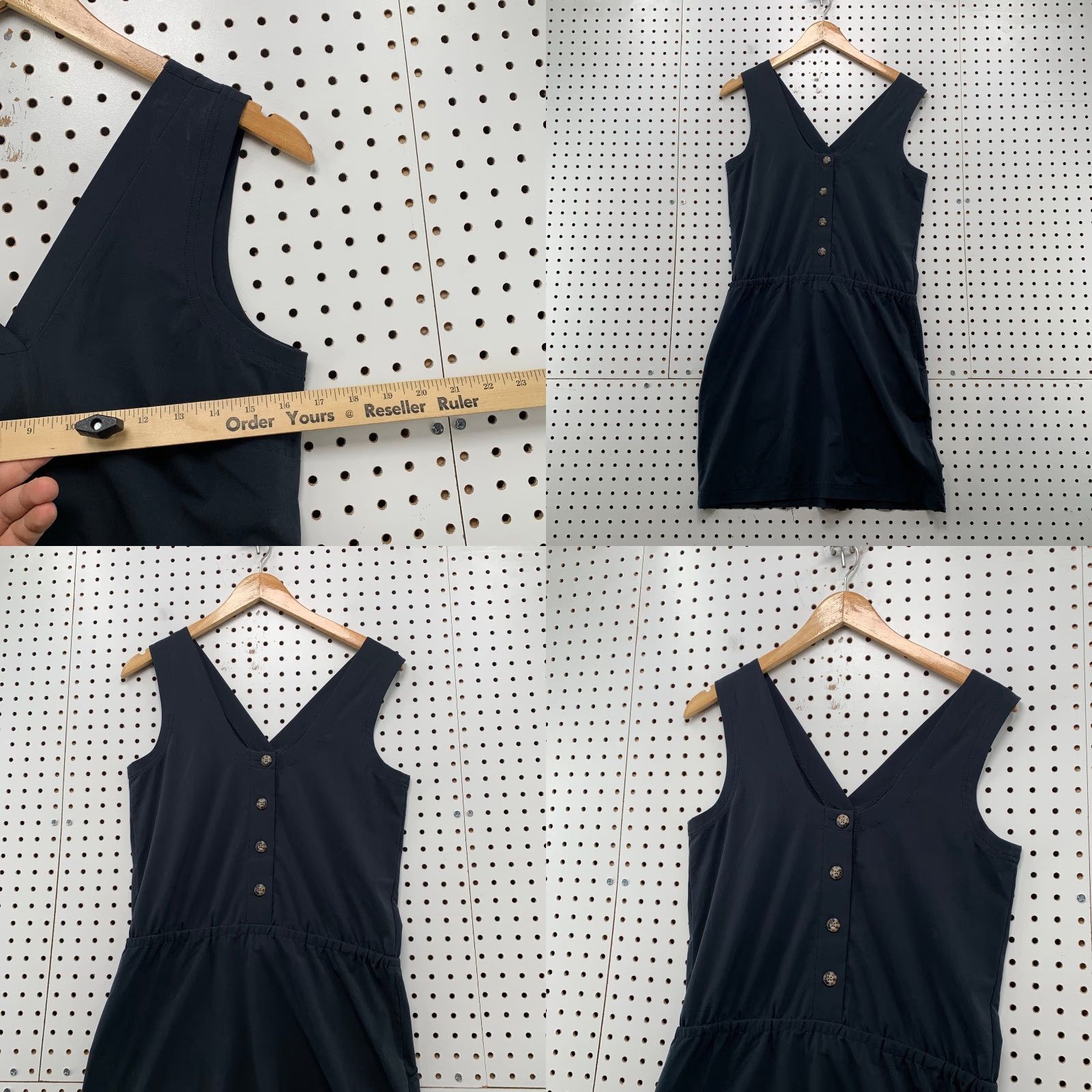 Toad&Co V Neck Dress Toad&Co Womens XS Black Sleeveless Outdoor Button Back Dress Size XS / US 0-2 / IT 36-38 - 8 Thumbnail