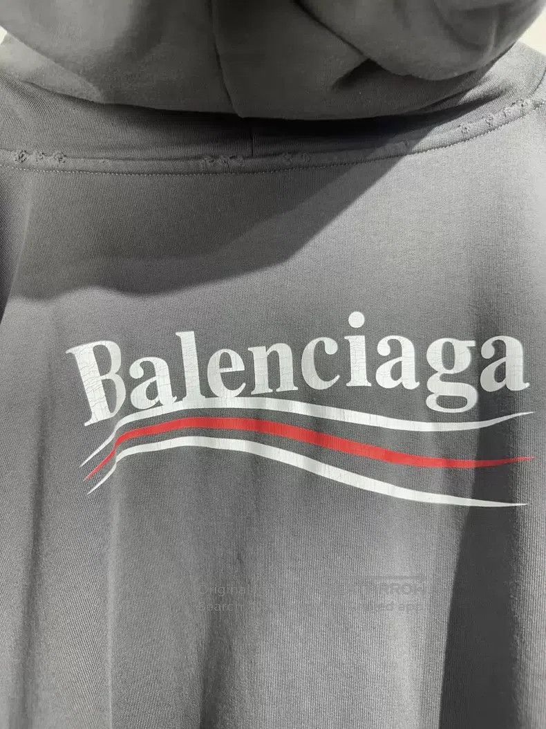 Balenciaga Balenciaga Gray Coca-Cola Wave Hooded Sweatshirt Size US M / EU 48-50 / 2 - 4 Thumbnail