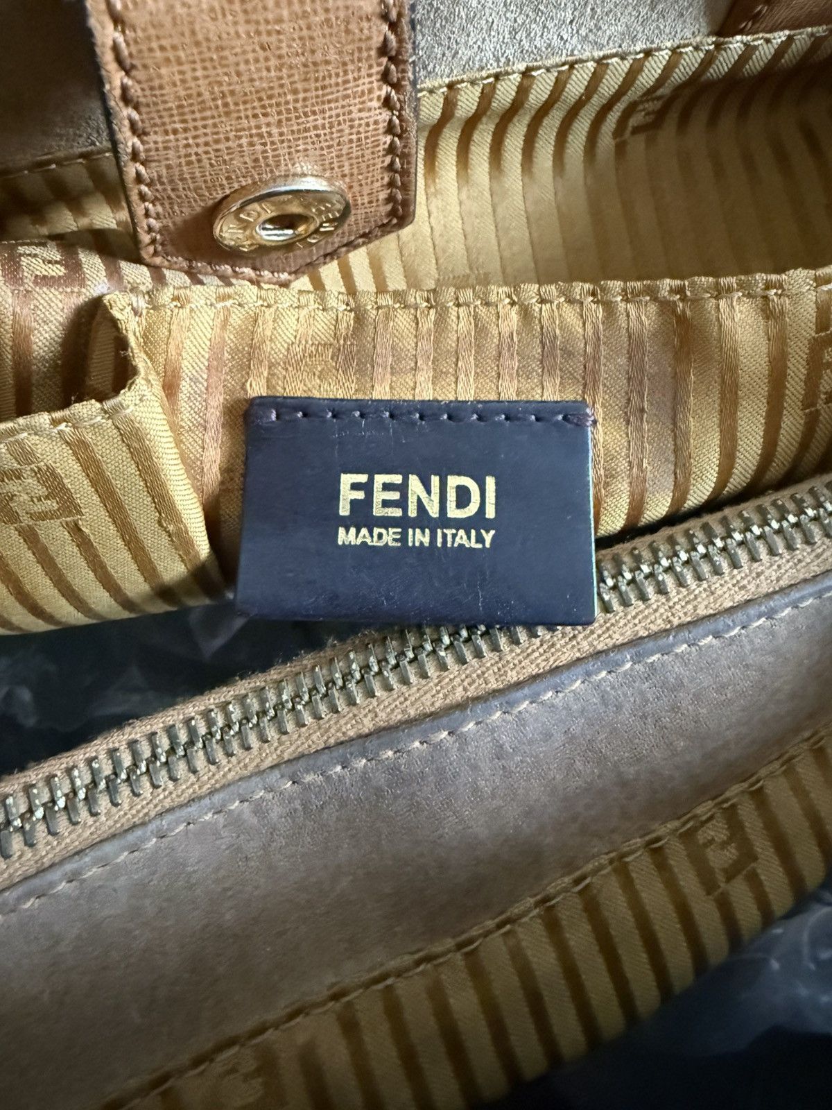 Fendi Fendi tan leather medium 2Jours elite tote bag Size ONE SIZE - 17 Thumbnail