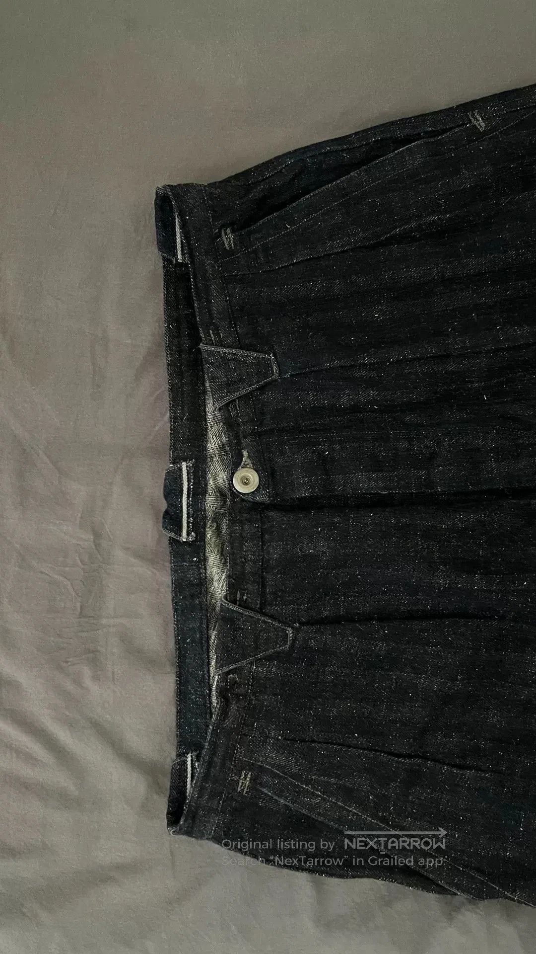 Japanese Brand Blue Dyed Wide-Leg Denim Pants. Size 29" - 4 Thumbnail