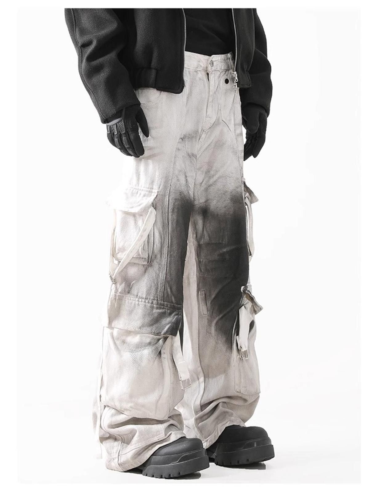 Japanese Brand Cargo Pants with Ombre Design Size US 28 / EU 44 - 1 Thumbnail