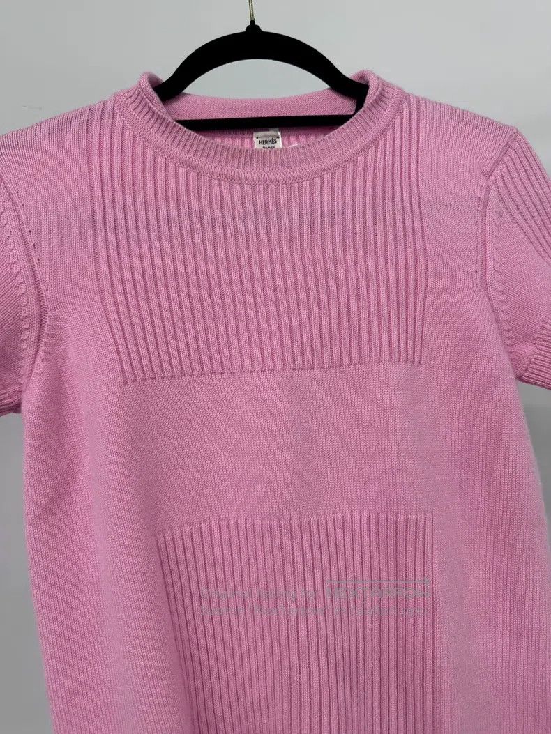 Hermes Hermes Pink Knit Short Sleeve Size XS / US 0-2 / IT 36-38 - 2 Thumbnail