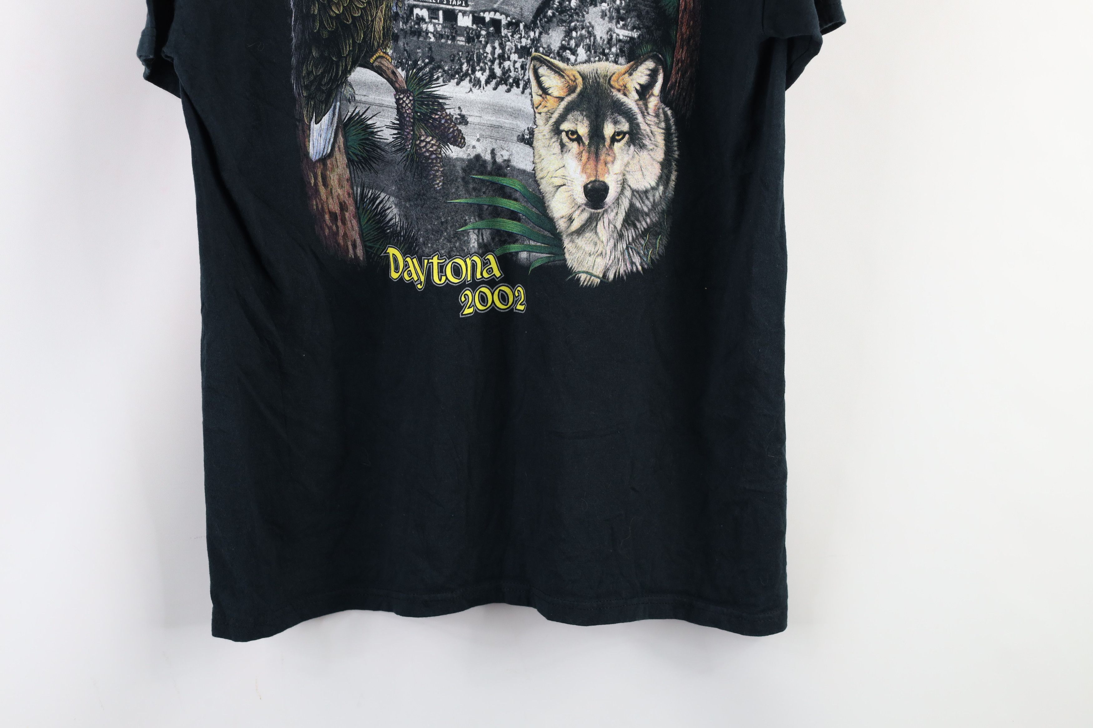 Vintage Vintage Y2K 2002 Wolf Smileys Tap Daytona Bike Week T-Shirt Size US L / EU 52-54 / 3 - 9 Thumbnail