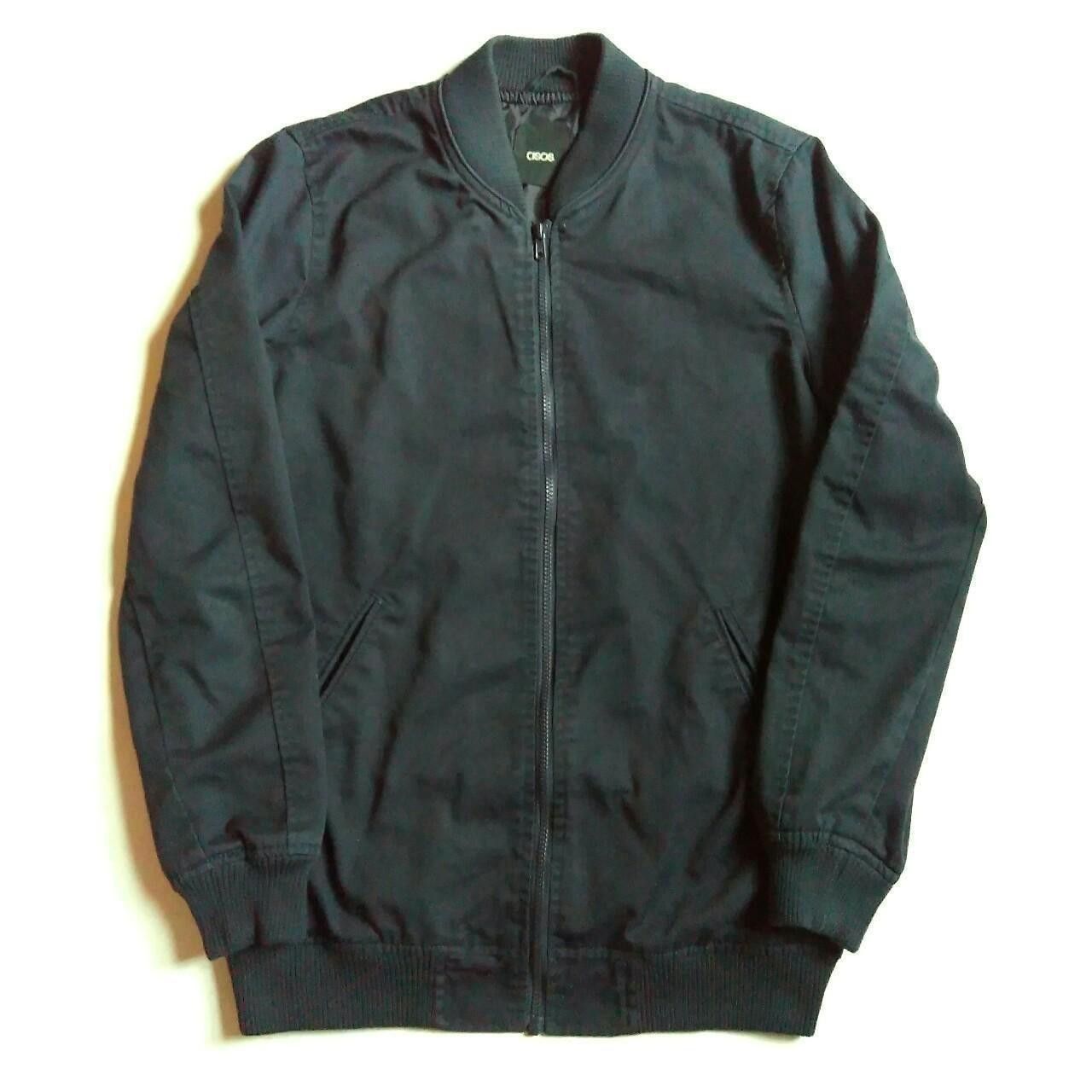 Asos ASOS Longline Navy MA1 Bomber Jacket Size US S / EU 44-46 / 1 - 1 Thumbnail