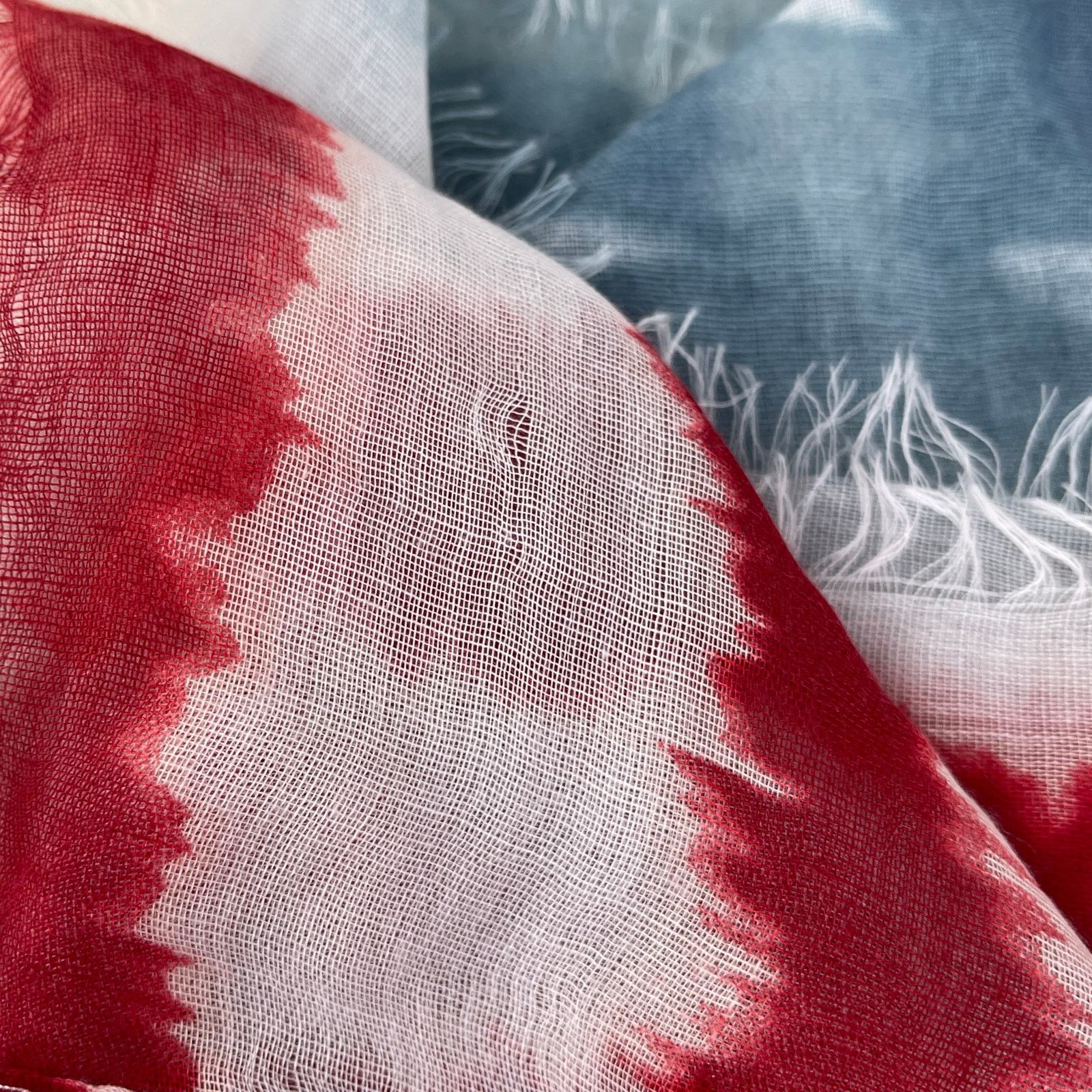 Other American Flag Sheer Scarf Raw Edge USA 4th of July Patriotic Size ONE SIZE - 21 Thumbnail