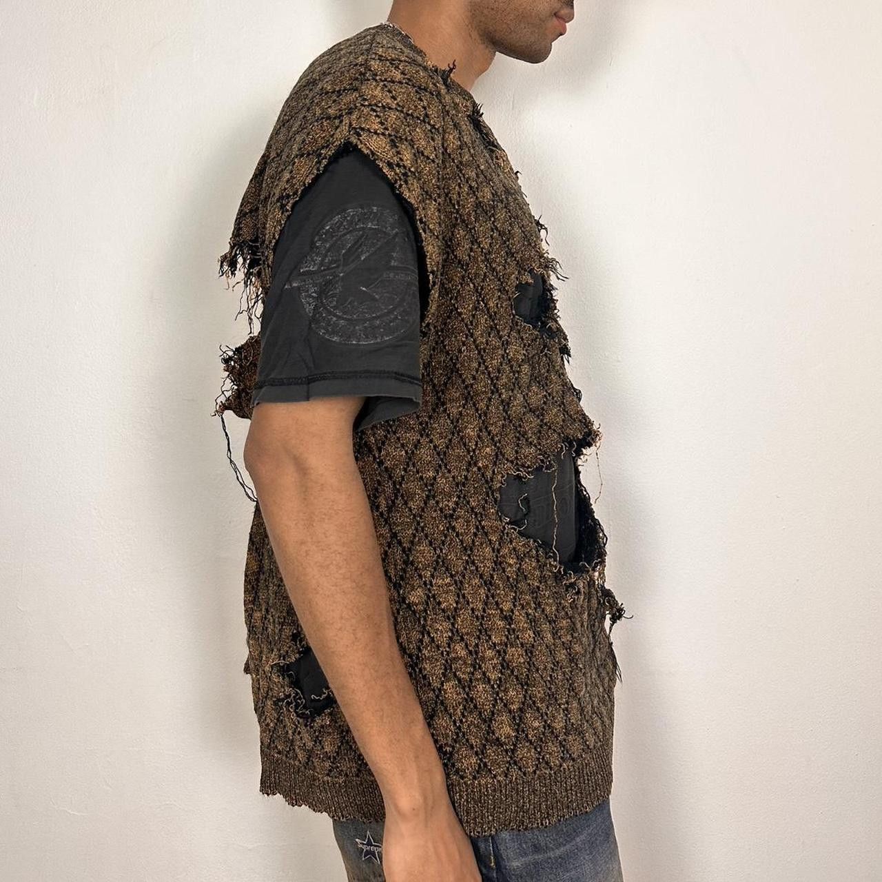 Other ASTROBOI* Grunge Sleeveless Brown Chenille Sweater - XL Size US XL / EU 56 / 4 - 5 Thumbnail