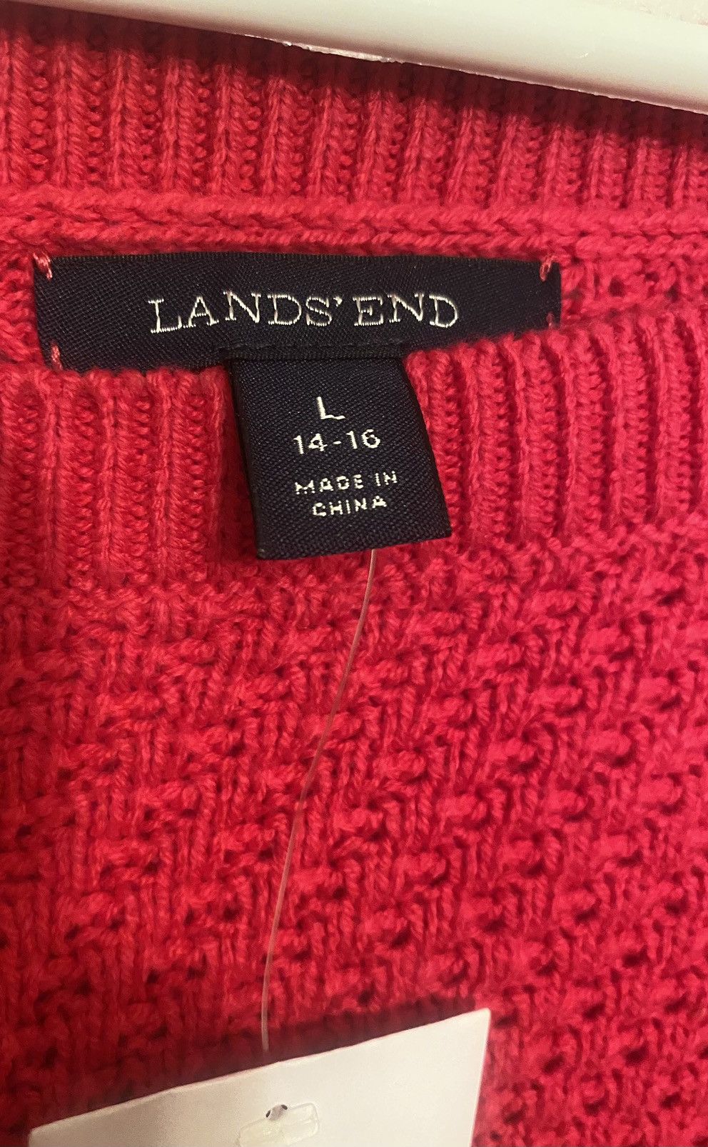 Lands' End New bright pink lands end basket weave sweater size large Size L / US 10 / IT 46 - 2 Thumbnail