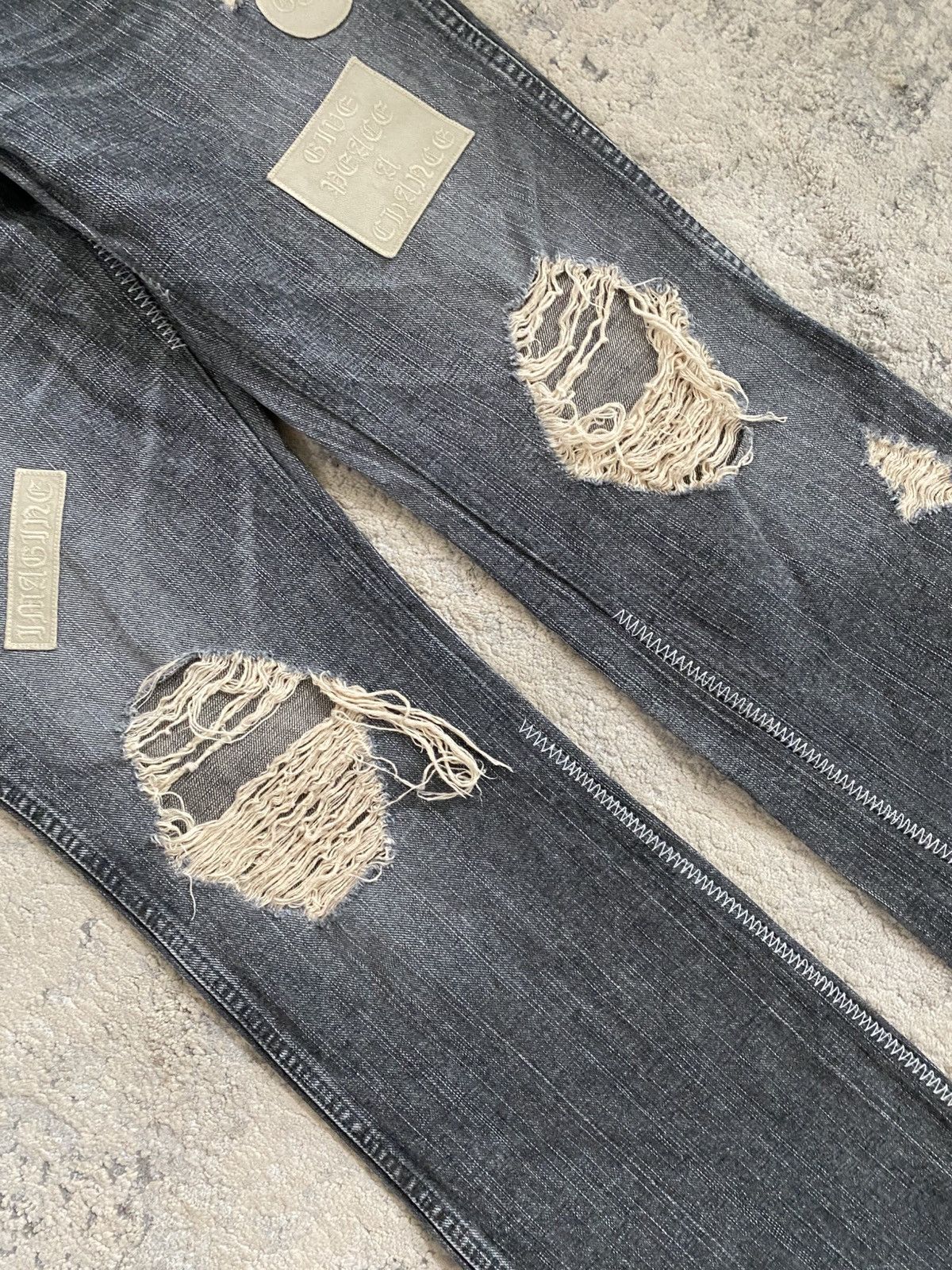 Number (N)ine AW04 Patchwork Bootcut Denim Size US 32 / EU 48 - 4 Thumbnail