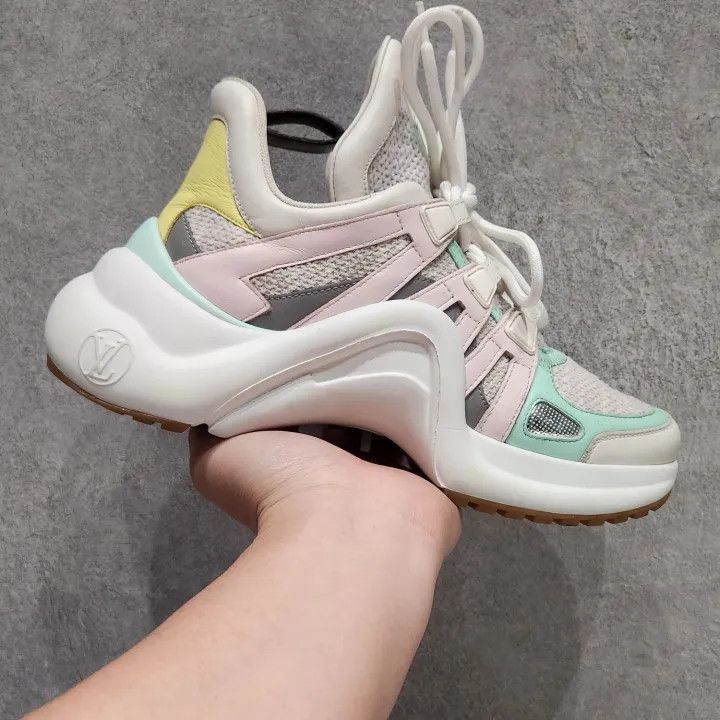 Louis Vuitton Louis Vuitton Archlight Running Shoes in Pink and Green -25 Size US 6.5 / EU 39-40 - 3 Thumbnail